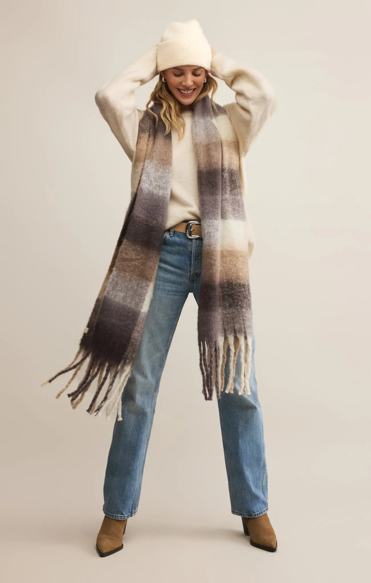 Plaid I Met You Scarf sold by Z Supply product image thumbnail 5
