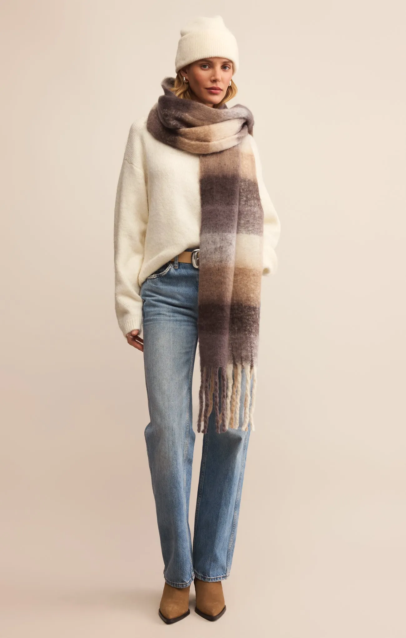 Plaid I Met You Scarf sold by Z Supply product image thumbnail 4