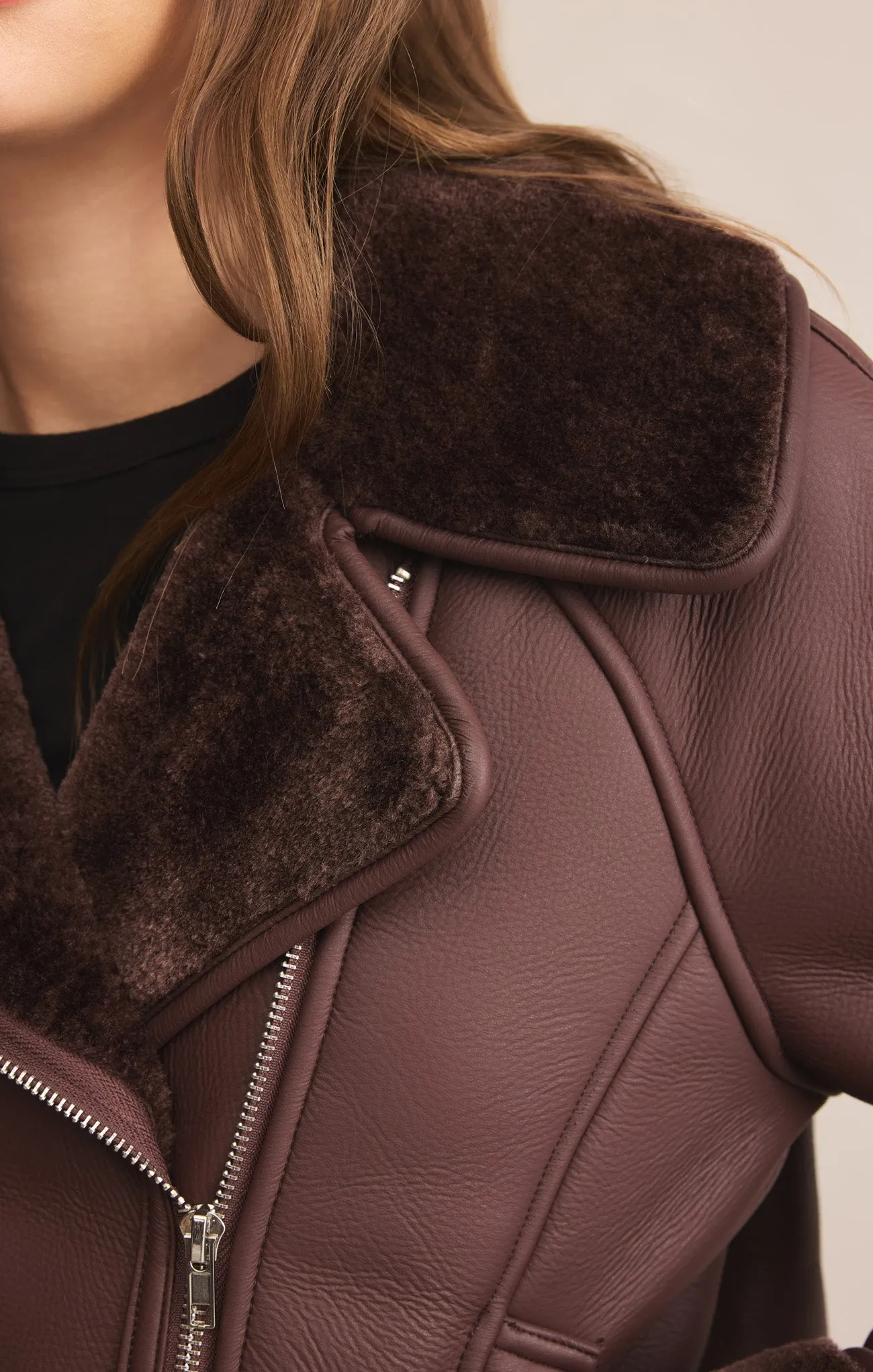 Locklin Faux Leather Sherpa Jacket sold by Z Supply product image thumbnail 5