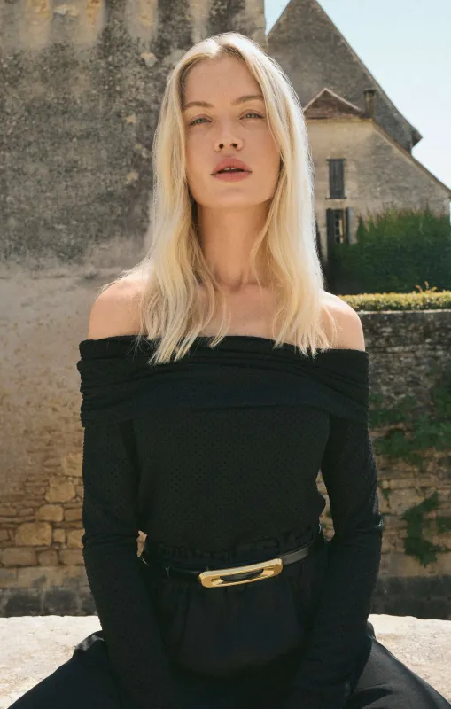 Whimsy Off Shoulder Mesh Top sold by Z Supply