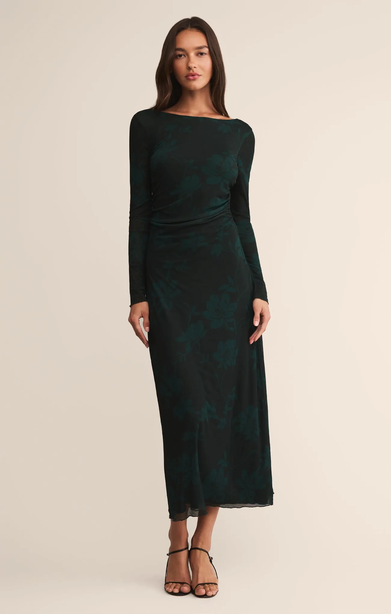 Spellbound Mesh Floral Midi Dress sold by Z Supply