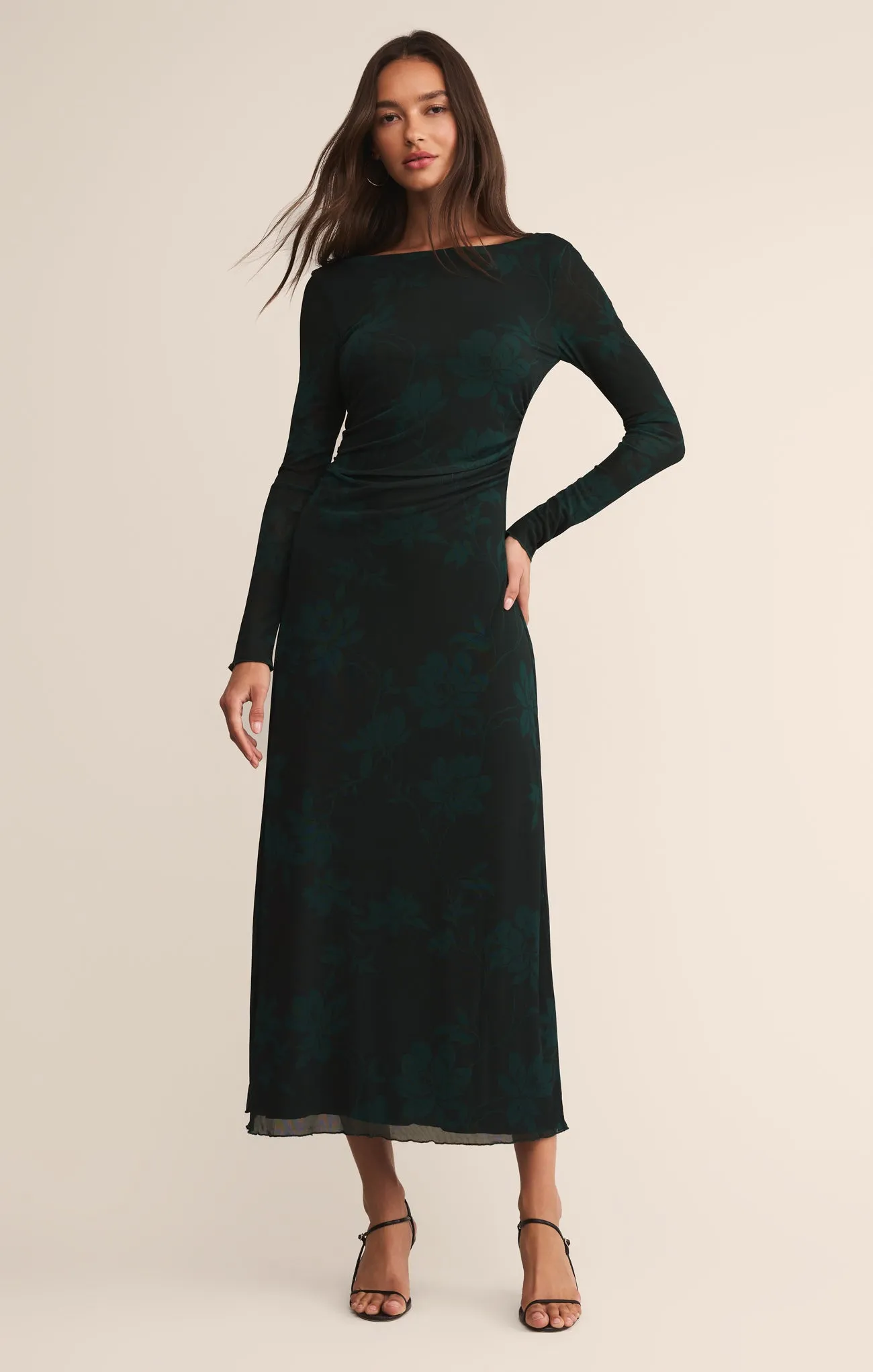 Spellbound Mesh Floral Midi Dress sold by Z Supply product image thumbnail 4