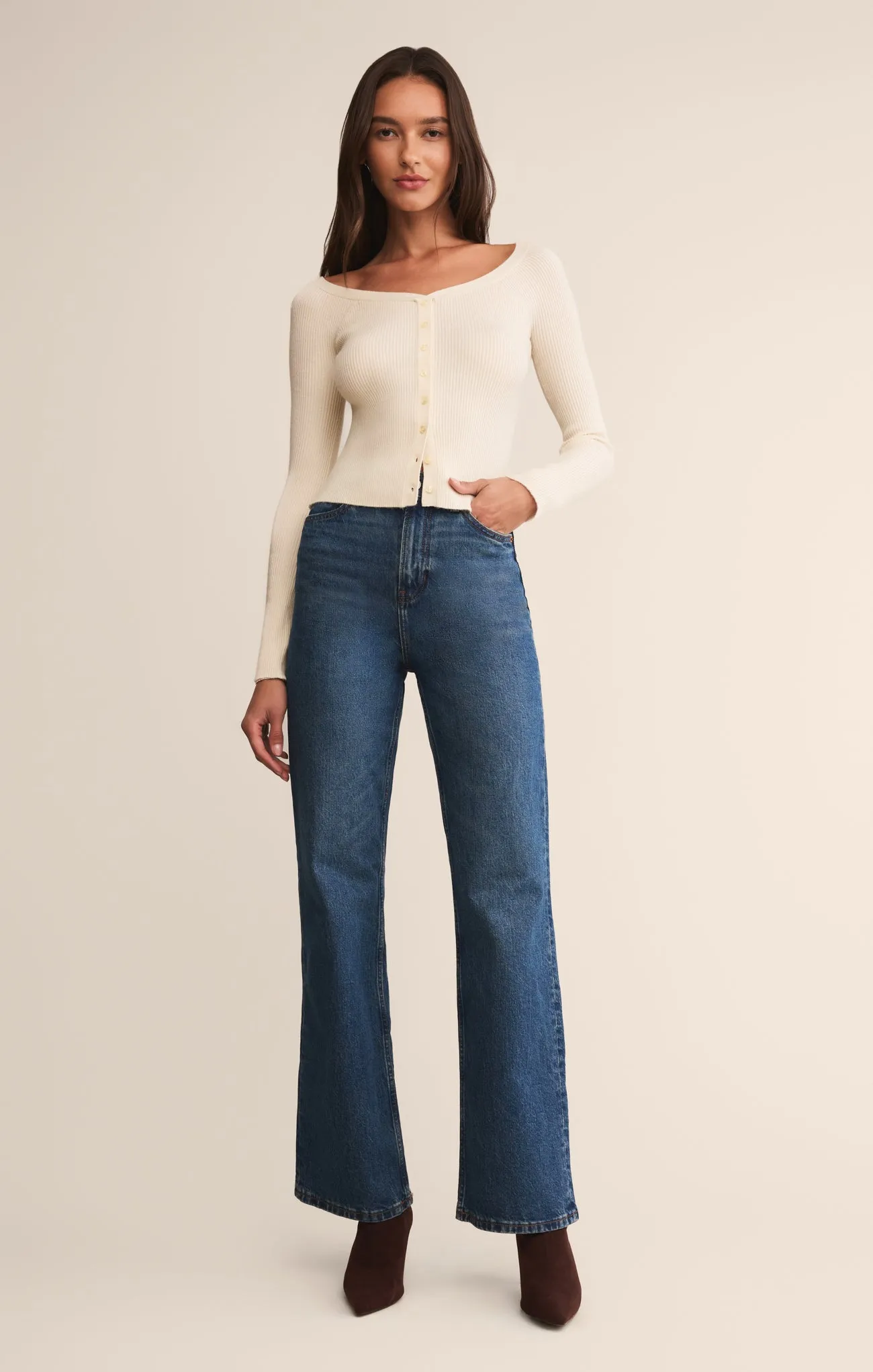 Jovy Off Shoulder Cropped Cardigan sold by Z Supply product image thumbnail 4