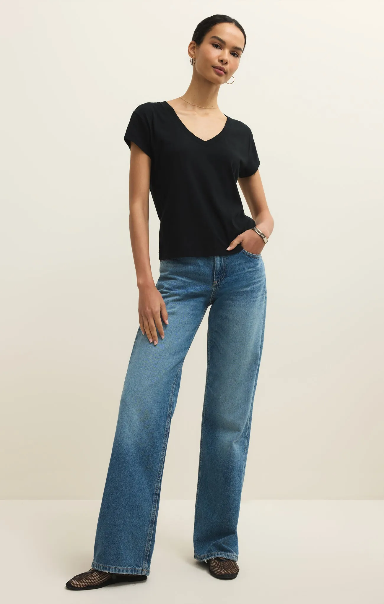 Modern Jersey V-Neck Tee sold by Z Supply product image thumbnail 4