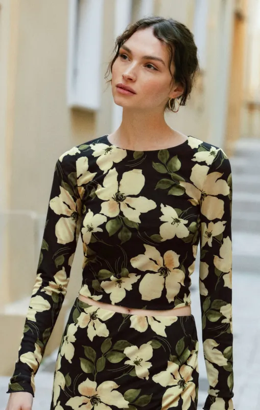 Taysha Ren Floral Mesh Top sold by Z Supply