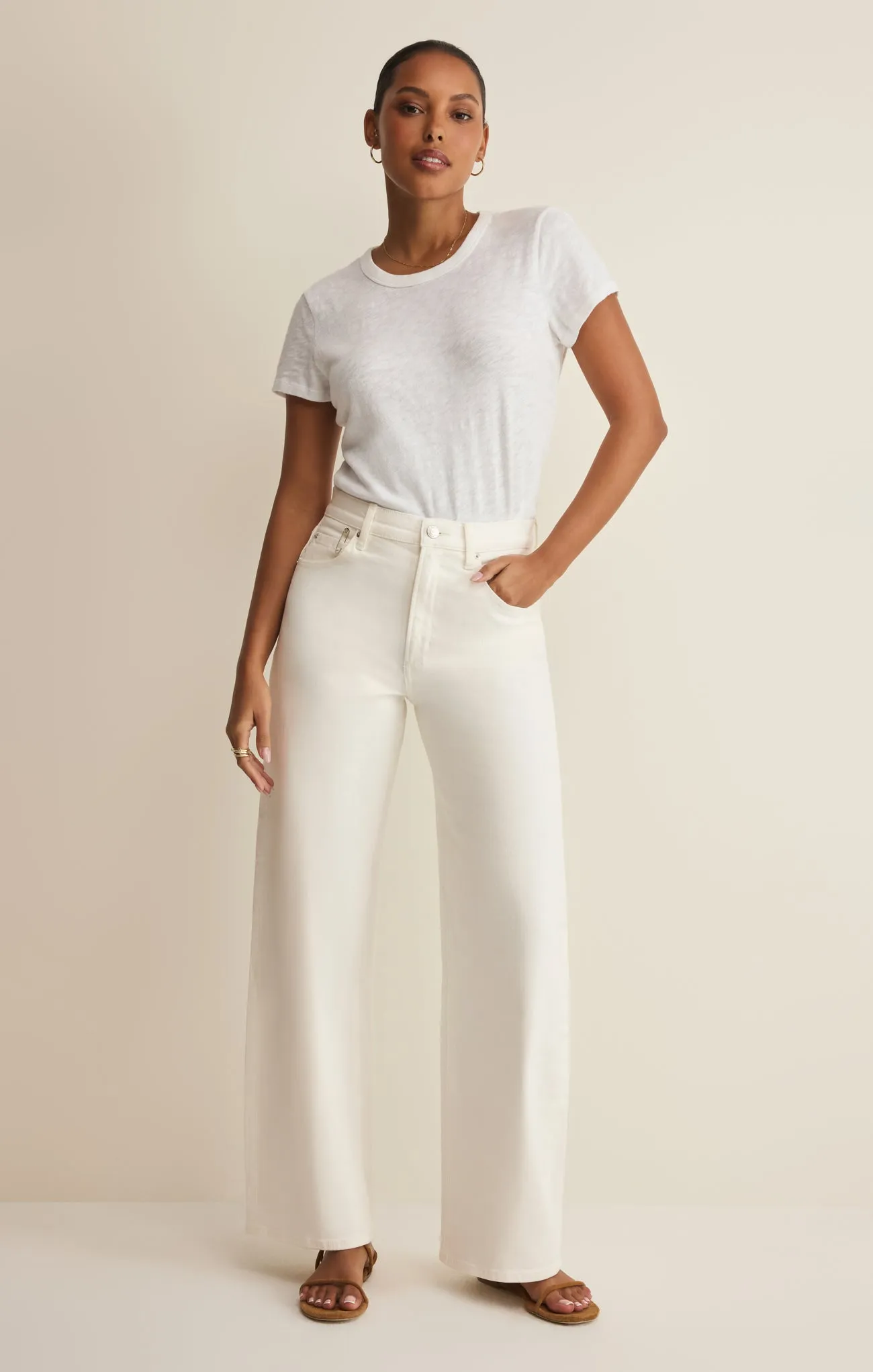 Remi High Rise Denim Bowed Pant sold by Z Supply product image thumbnail 2