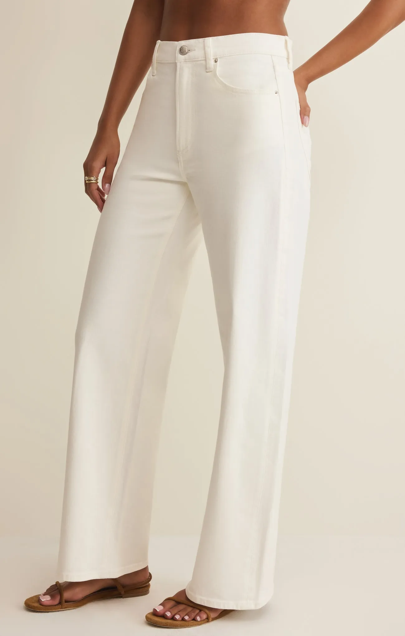 Remi High Rise Denim Bowed Pant sold by Z Supply product image thumbnail 5