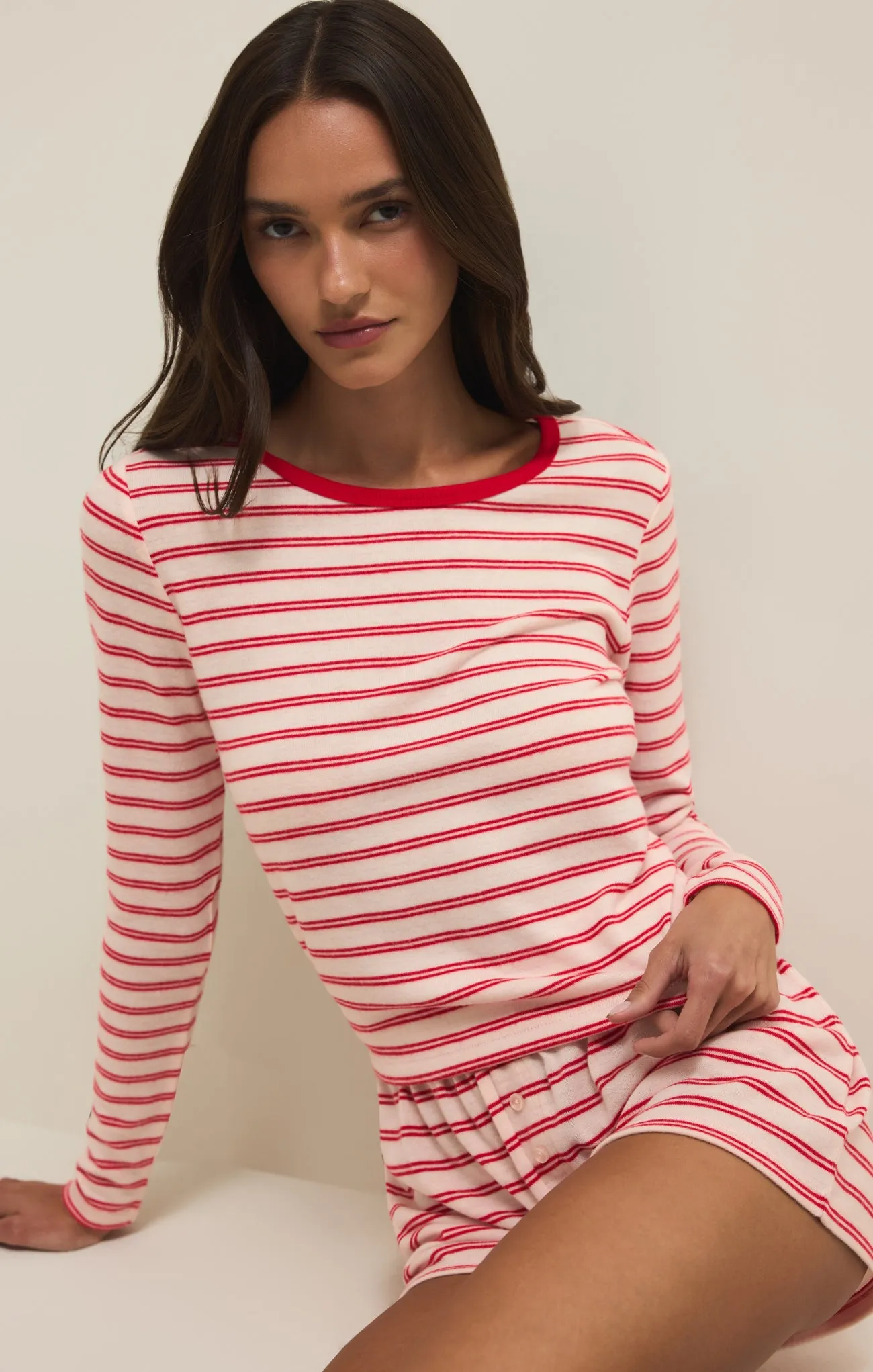 Night In Stripes Long Sleeve Top sold by Z Supply product image thumbnail 5
