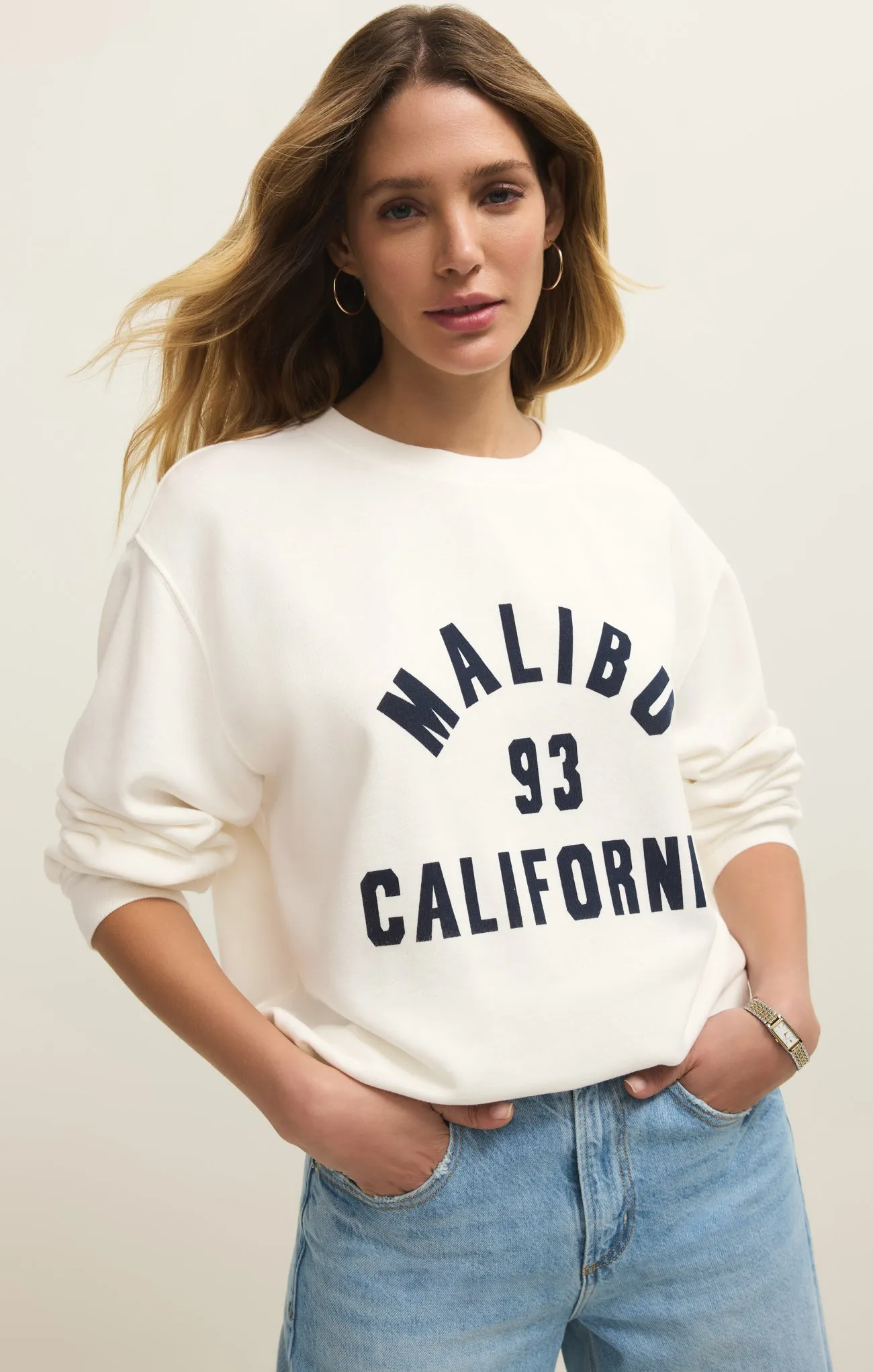 Malibu Boyfriend Sweatshirt sold by Z Supply product image thumbnail 3