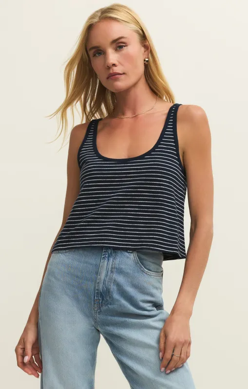 Yareli Stripe Cropped Tank sold by Z Supply