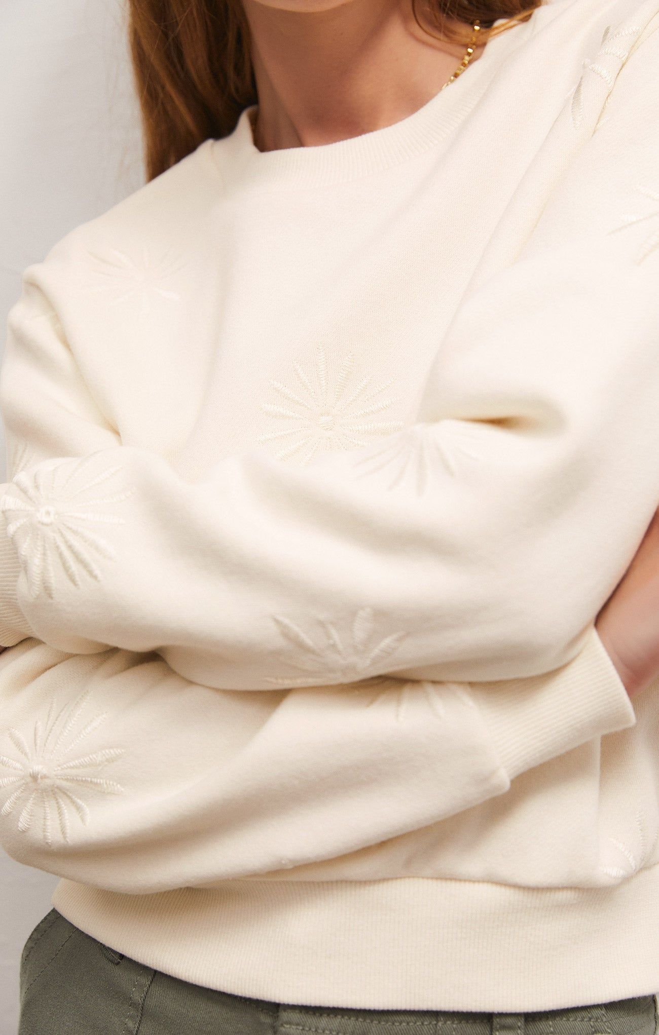 Lottie Embroidered Sweatshirt sold by Z Supply product image thumbnail 5