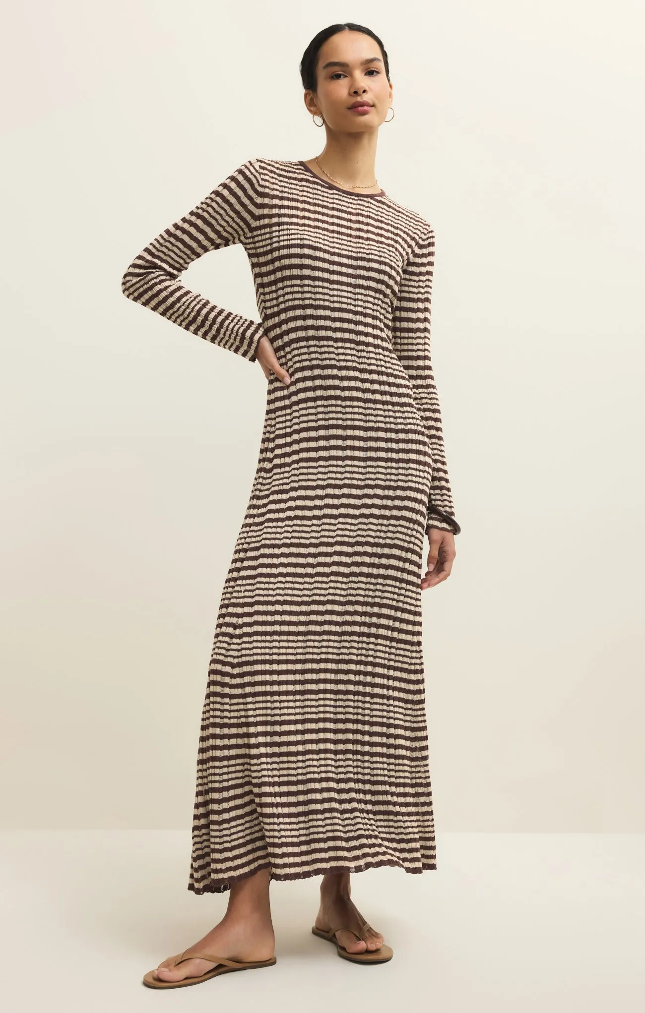 Rosetta Striped Rib Midi Dress sold by Z Supply