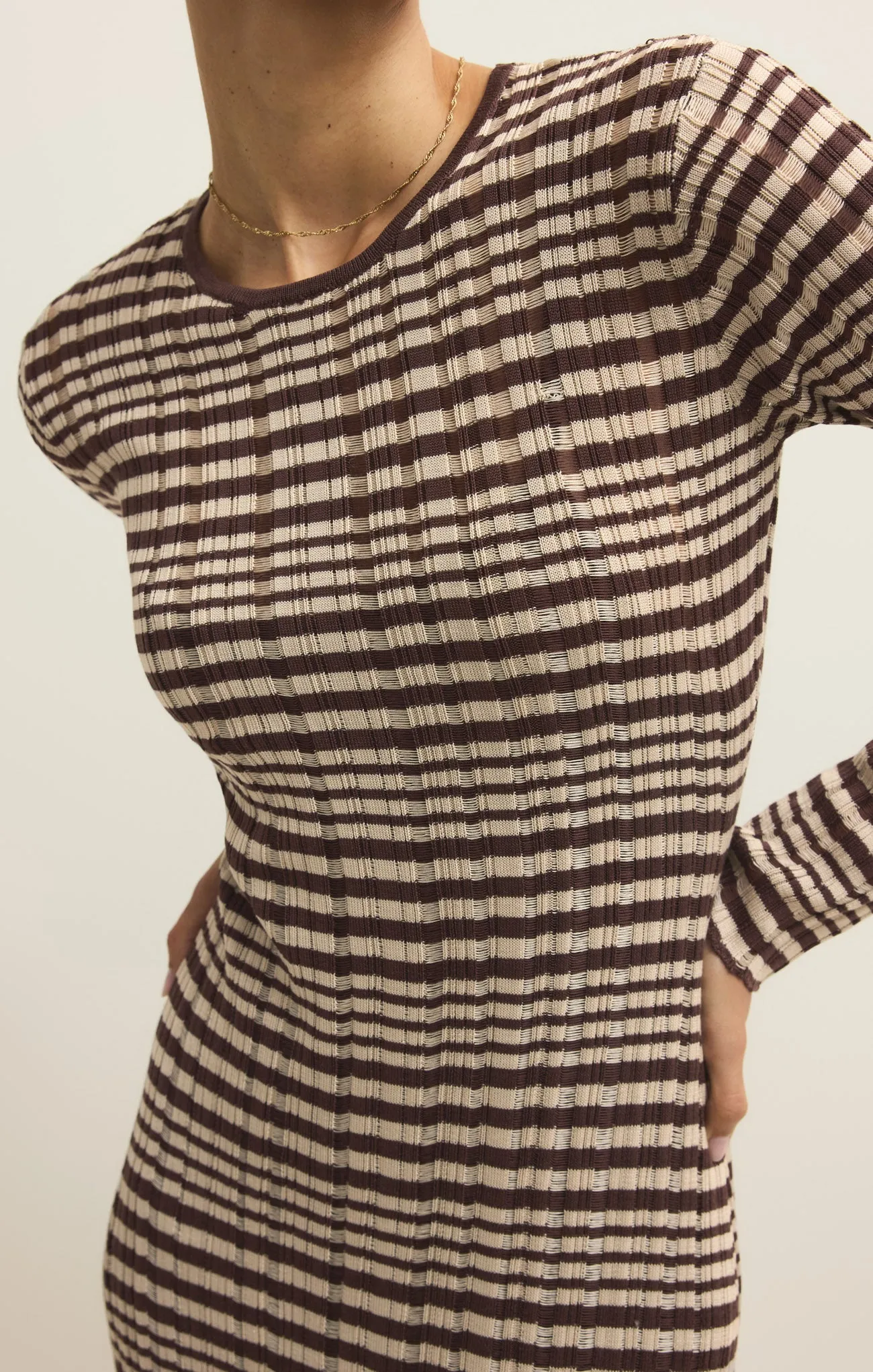 Rosetta Striped Rib Midi Dress sold by Z Supply product image thumbnail 5