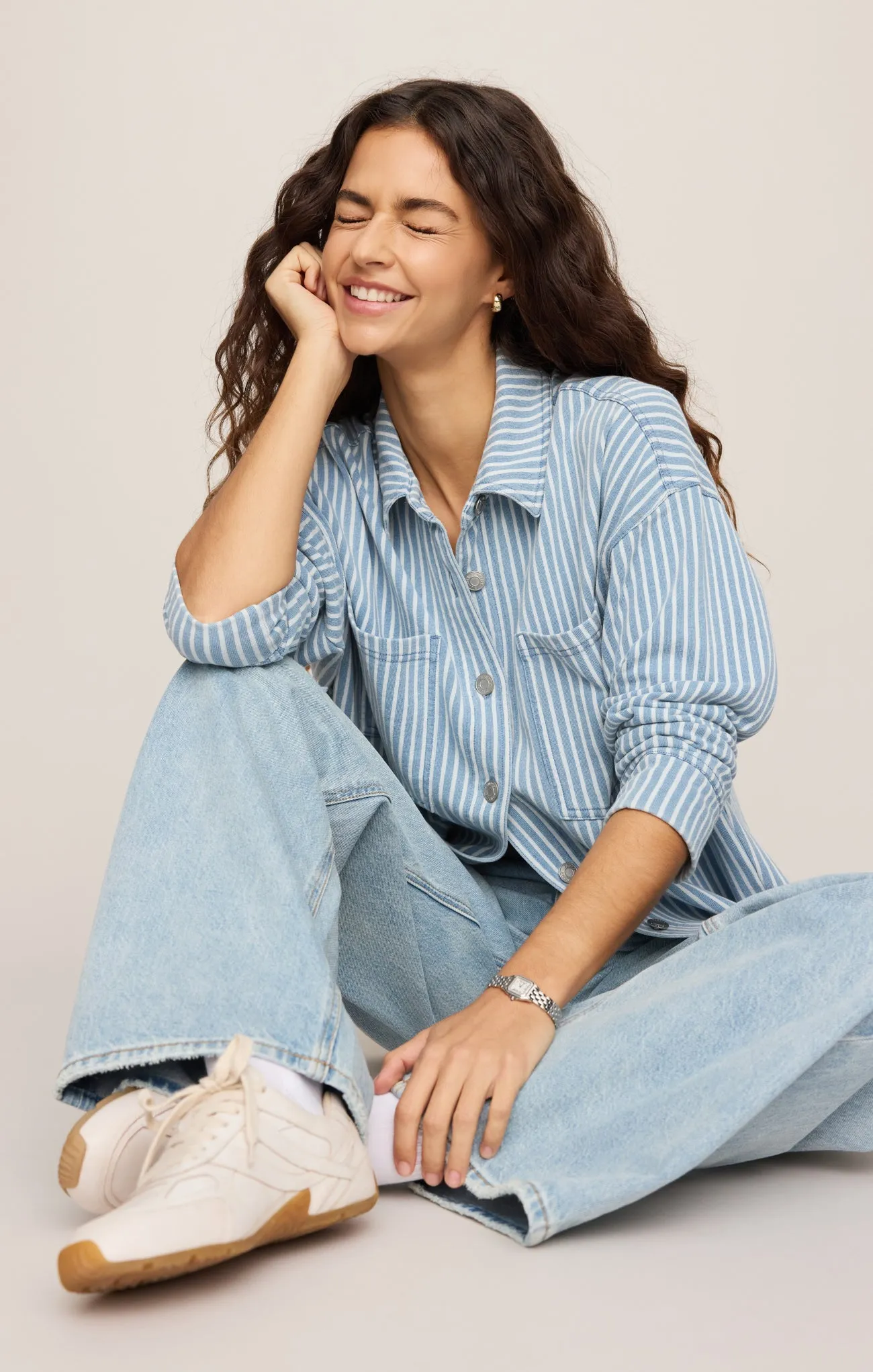 All Day Knit Denim Stripe Jacket sold by Z Supply product image thumbnail 4