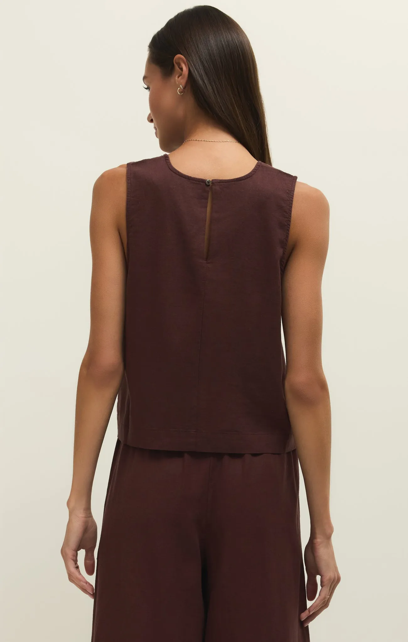 Sloane Linen Cropped Tank sold by Z Supply product image thumbnail 3