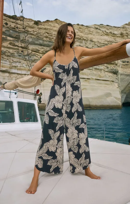 Flared Asha Floral Jumpsuit made by Z Supply