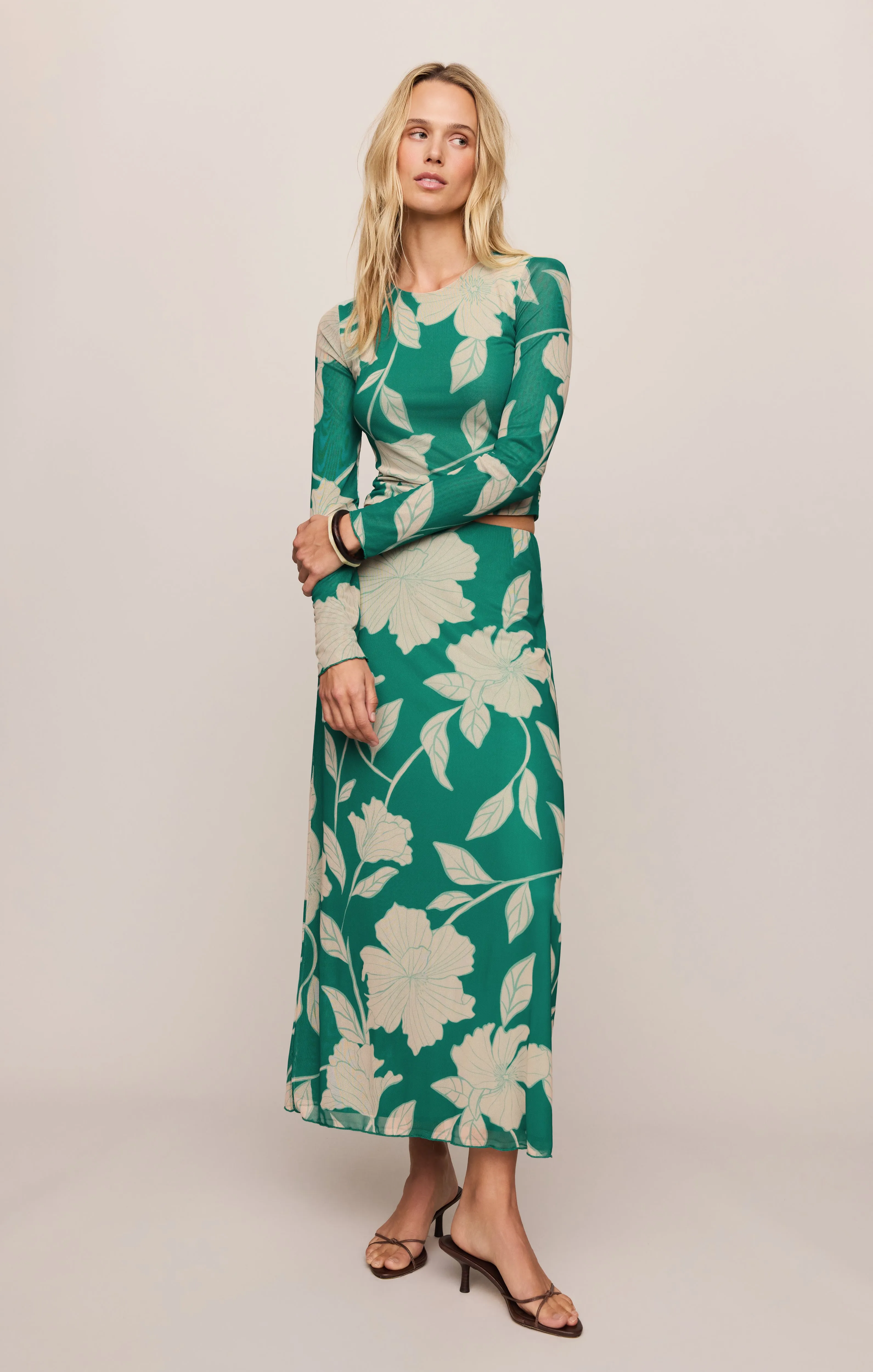 Eda Bloom Floral Mesh Maxi Skirt sold by Z Supply product image thumbnail 4