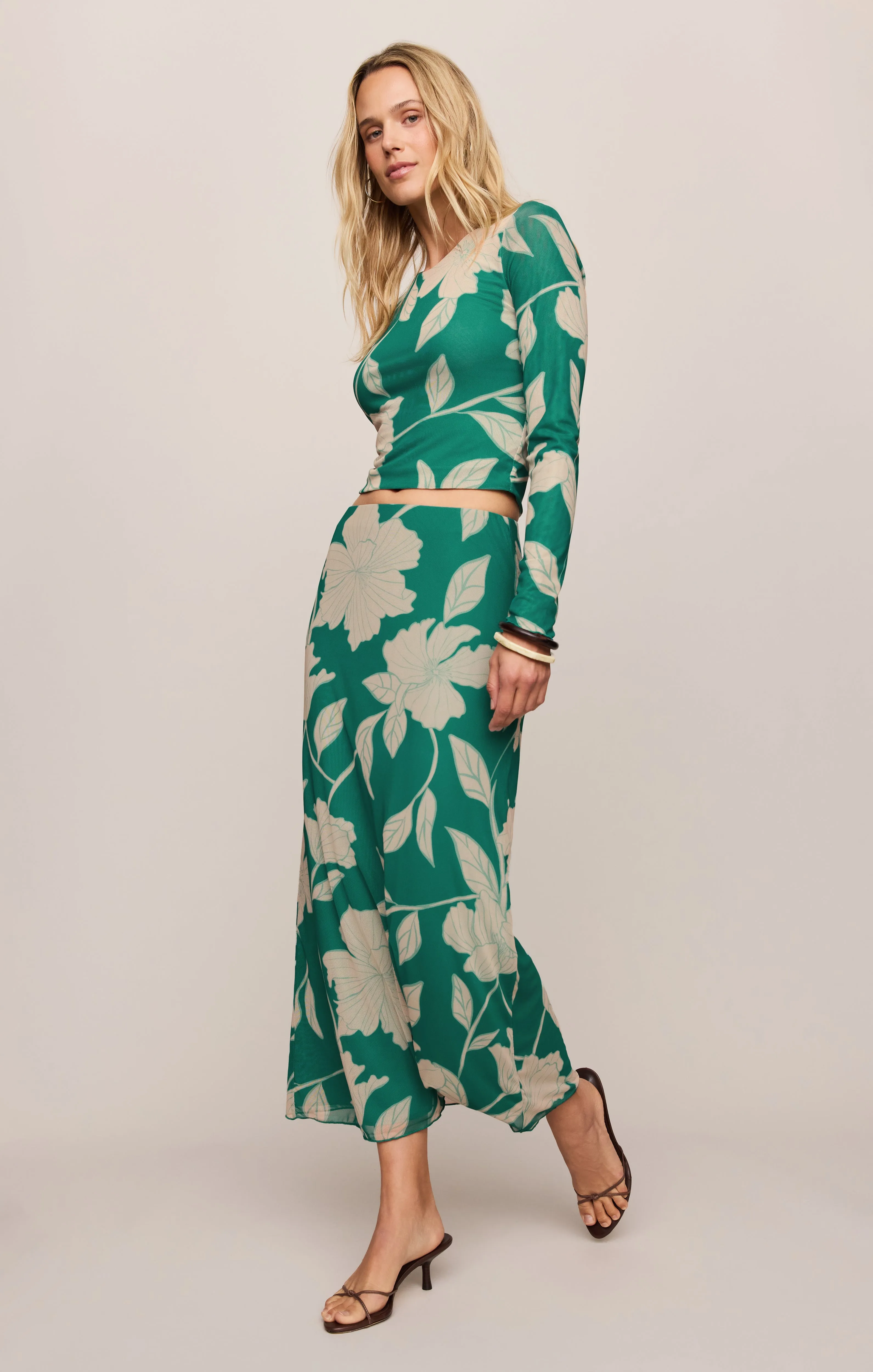 Eda Bloom Floral Mesh Maxi Skirt sold by Z Supply product image thumbnail 3