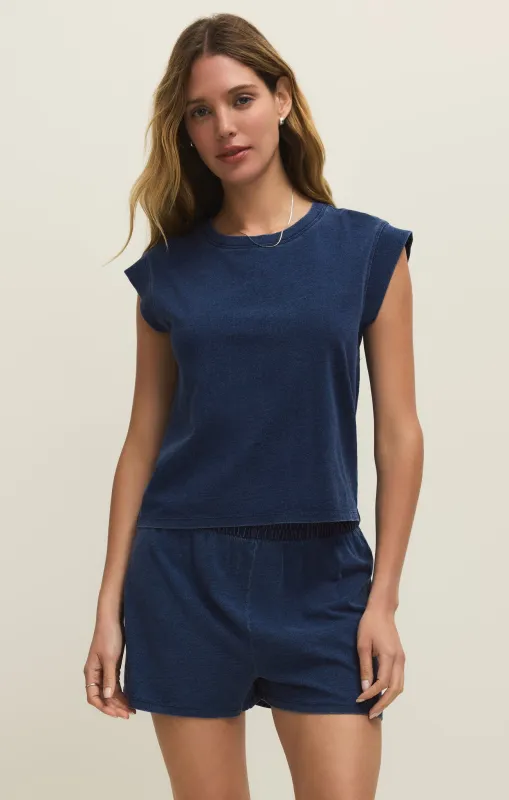 Camino Cotton Jersey Denim Top made by Z Supply