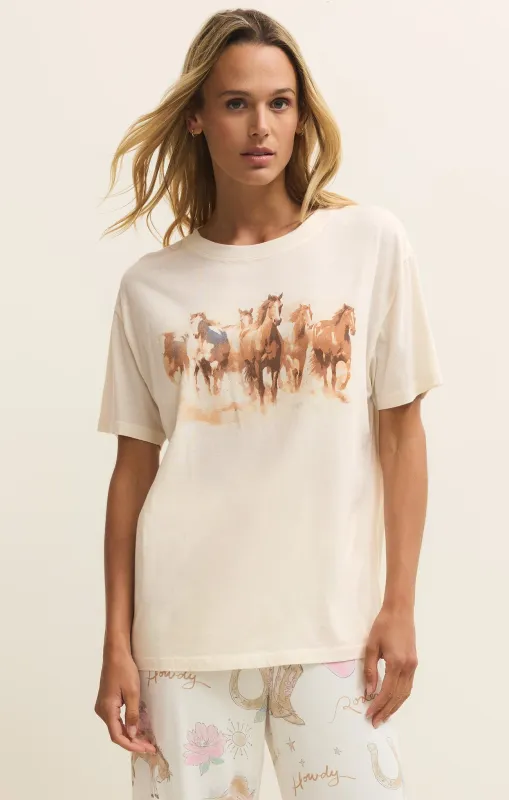 Howdy Horses Boyfriend Tee sold by Z Supply