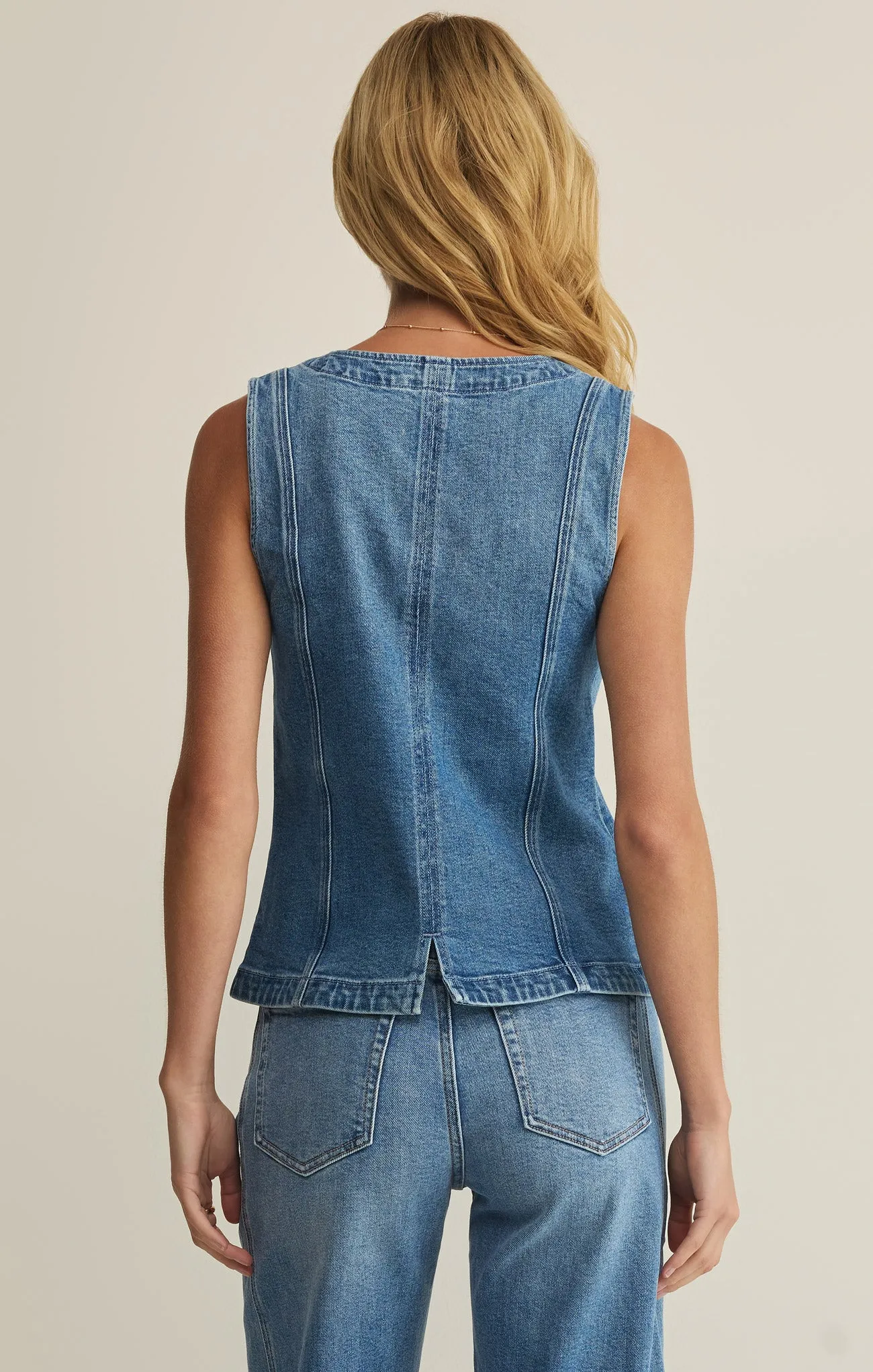 Porto Denim Tank Vest sold by Z Supply product image thumbnail 4