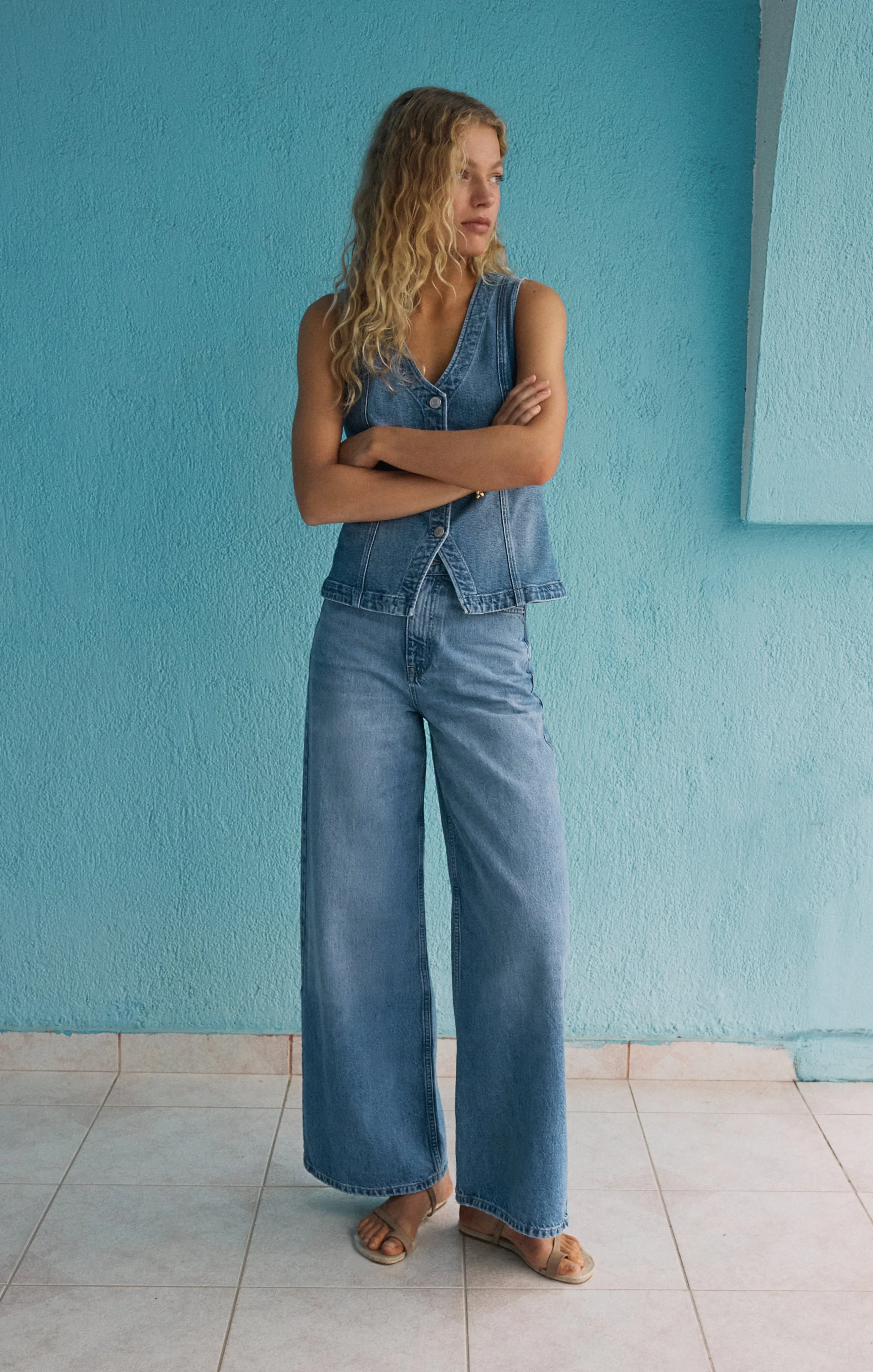 Porto Denim Tank Vest sold by Z Supply product image thumbnail 2