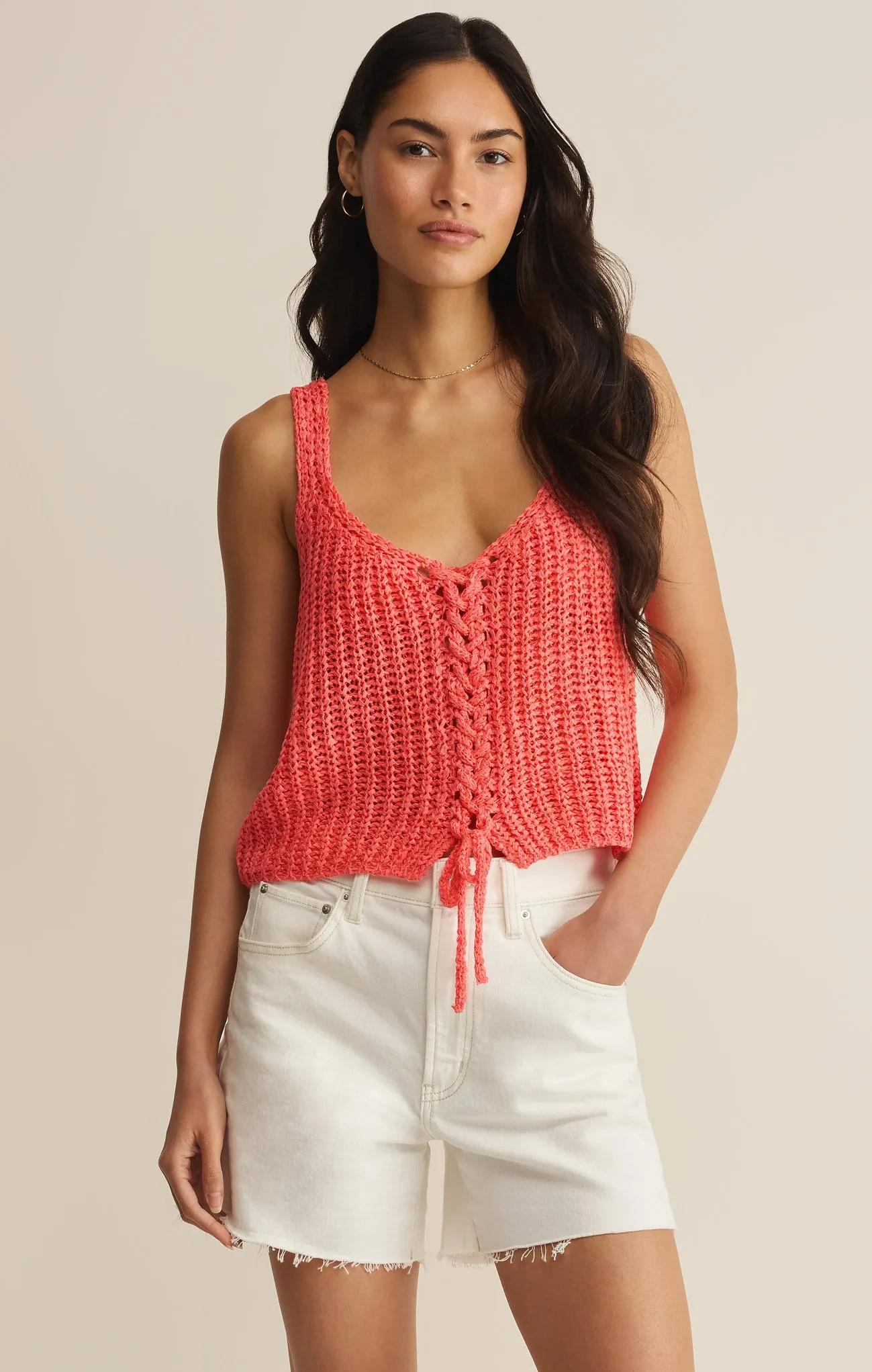 Tate Lace Up Sweater Top sold by Z Supply product image thumbnail 3