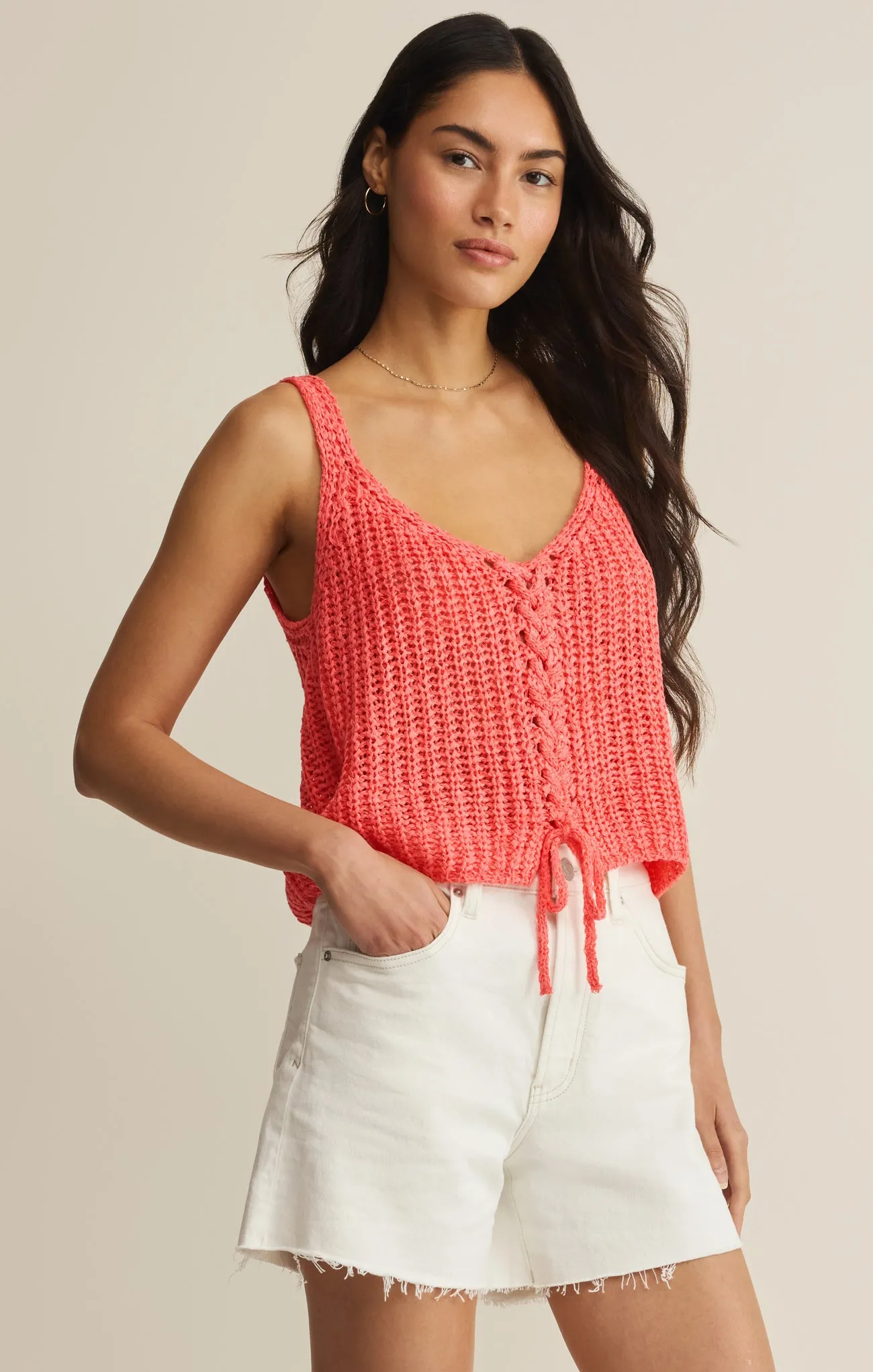 Tate Lace Up Sweater Top sold by Z Supply product image thumbnail 5