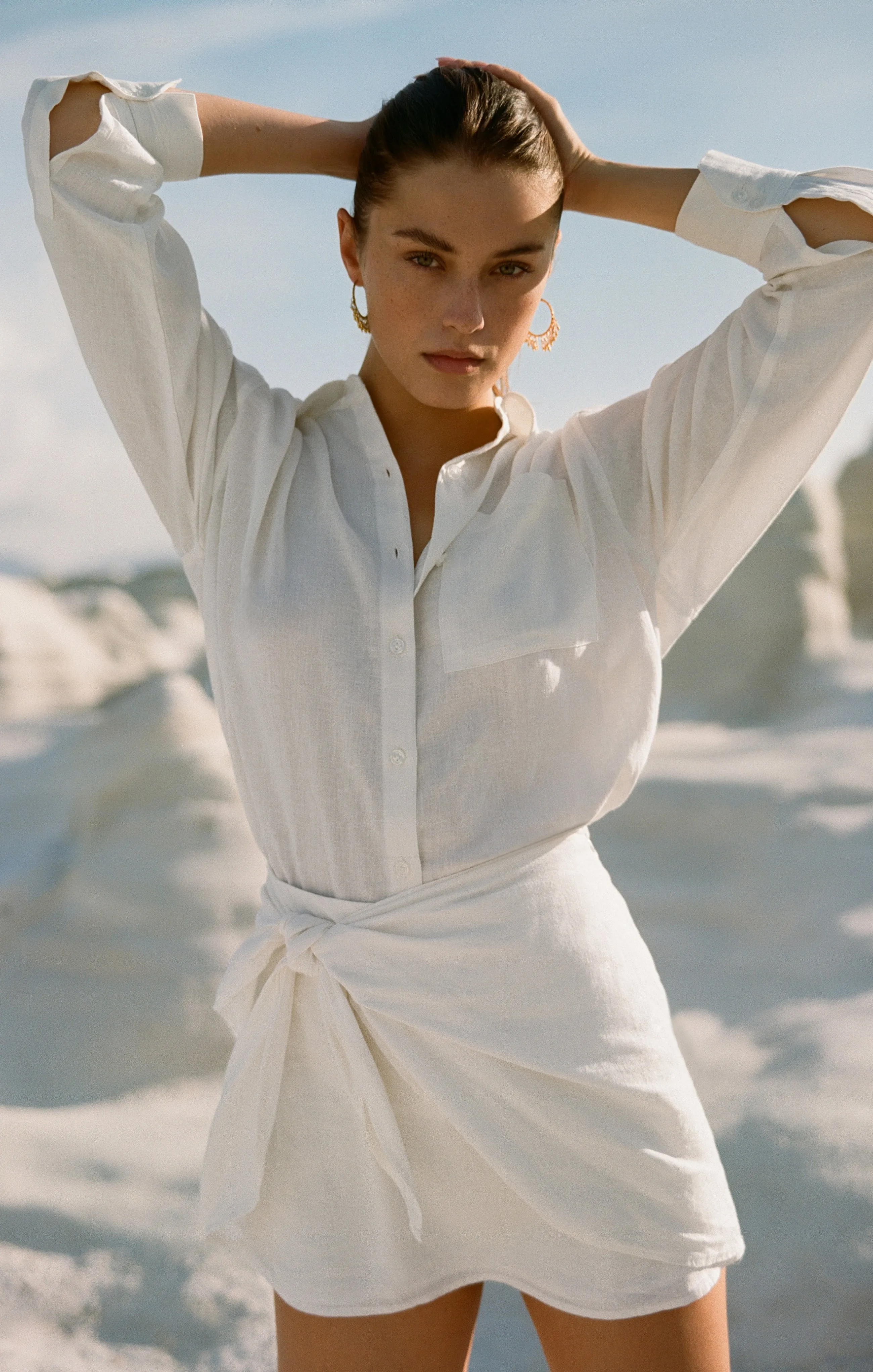 Lorna Linen Mini Skirt sold by Z Supply
