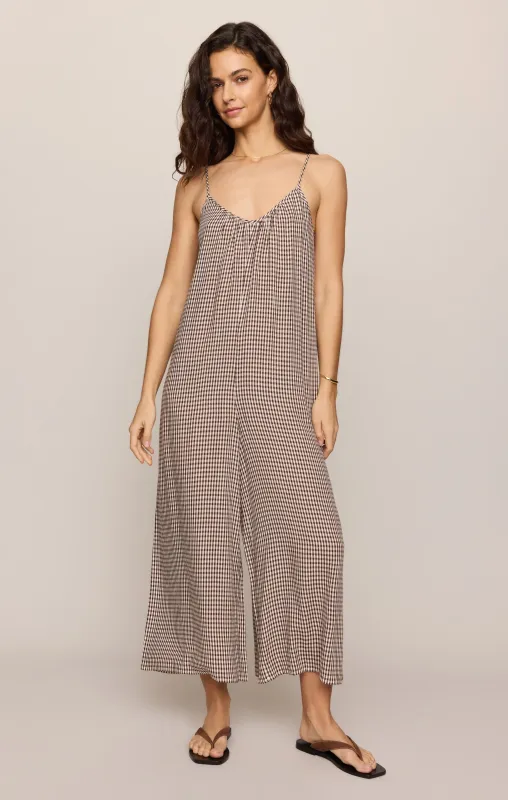 Flared Gingham Jumpsuit made by Z Supply