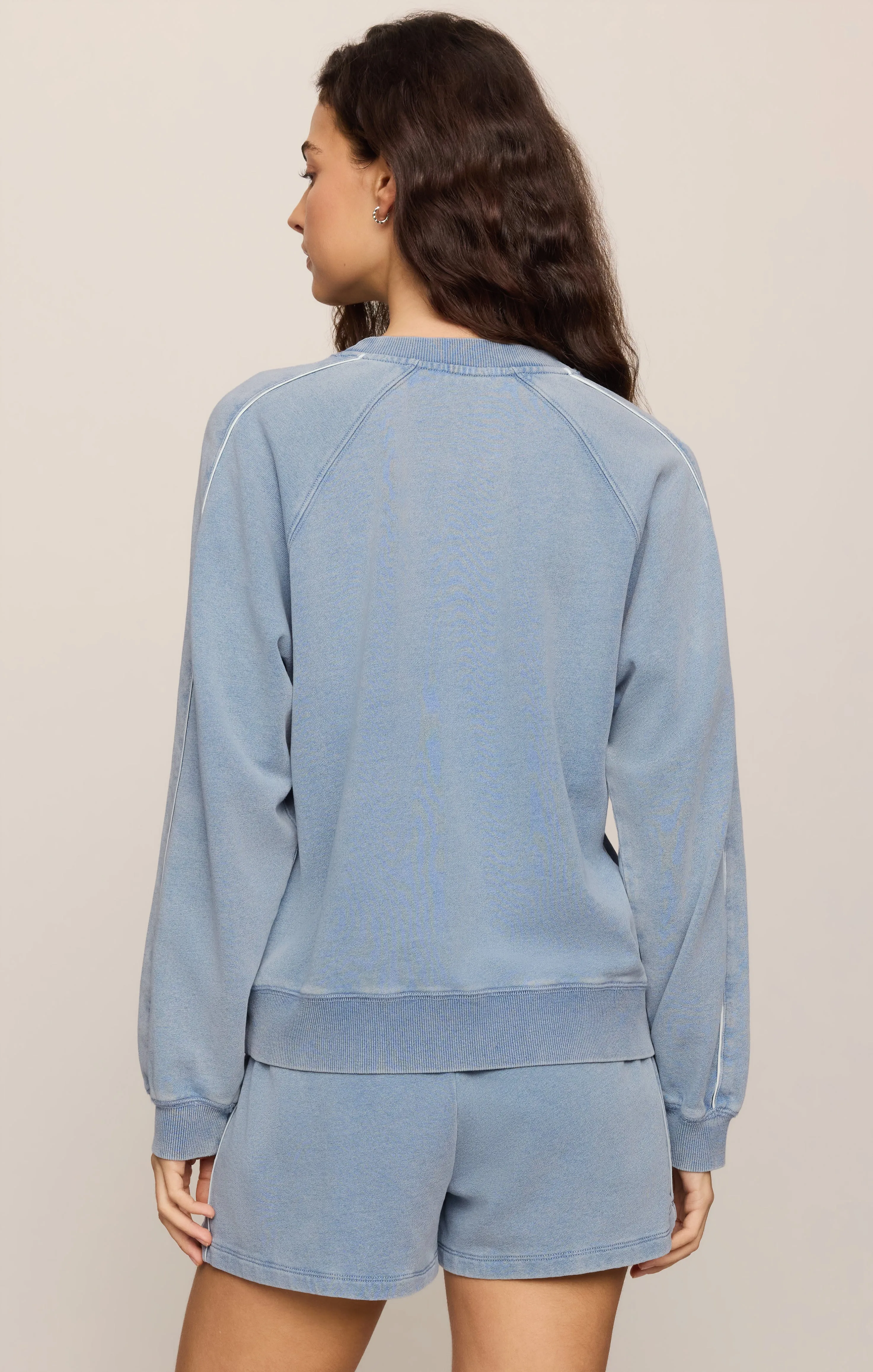 Sport Stripe Boyfriend Knit Denim Sweatshirt sold by Z Supply product image thumbnail 2