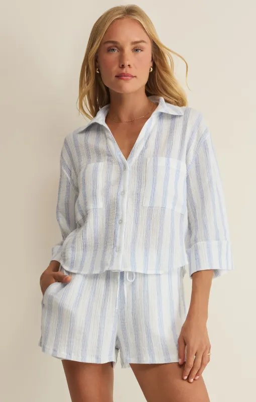 Helena Striped Gauze Shirt made by Z Supply