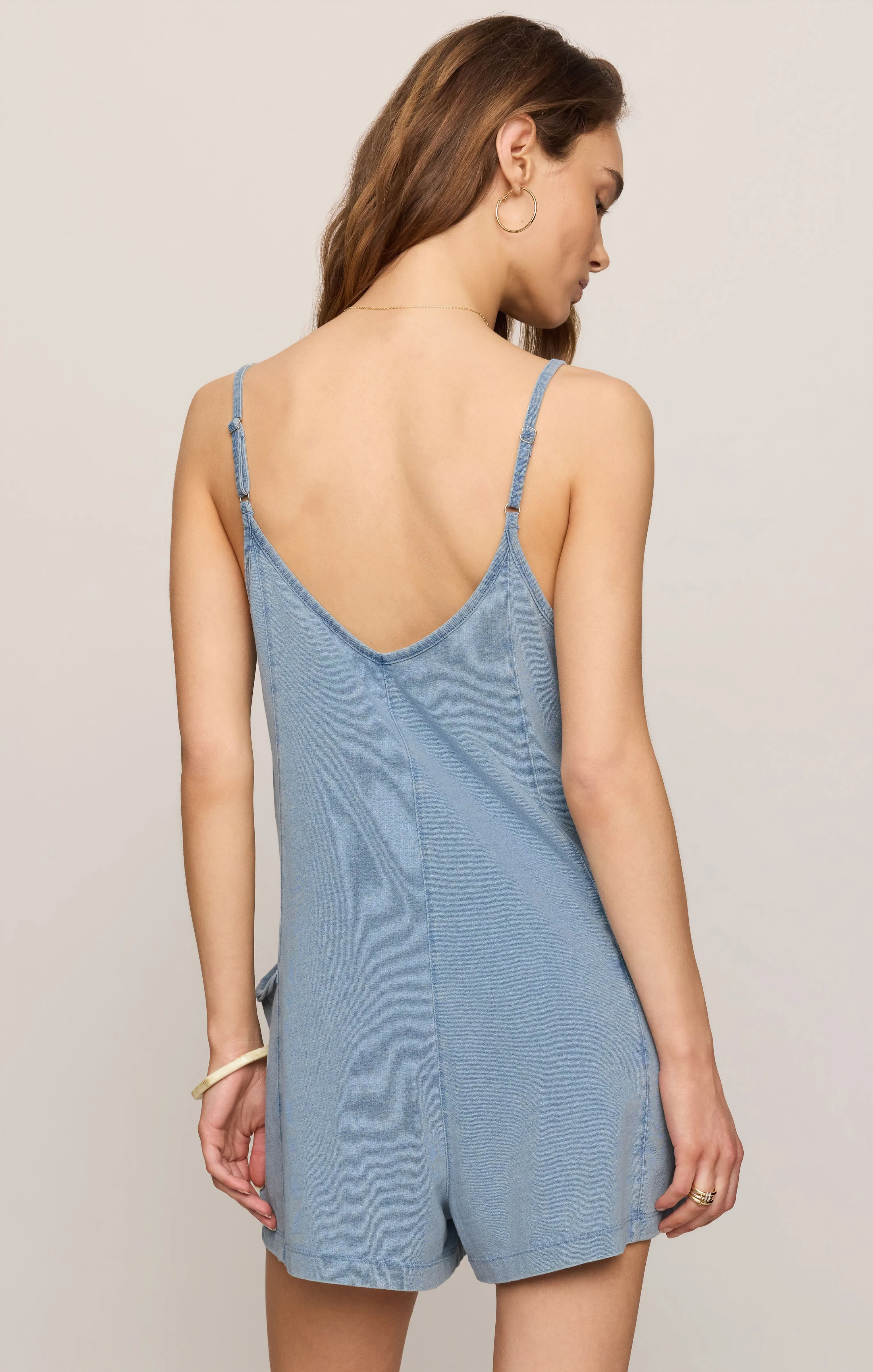 Go Easy Jersey Denim Romper sold by Z Supply product image thumbnail 2