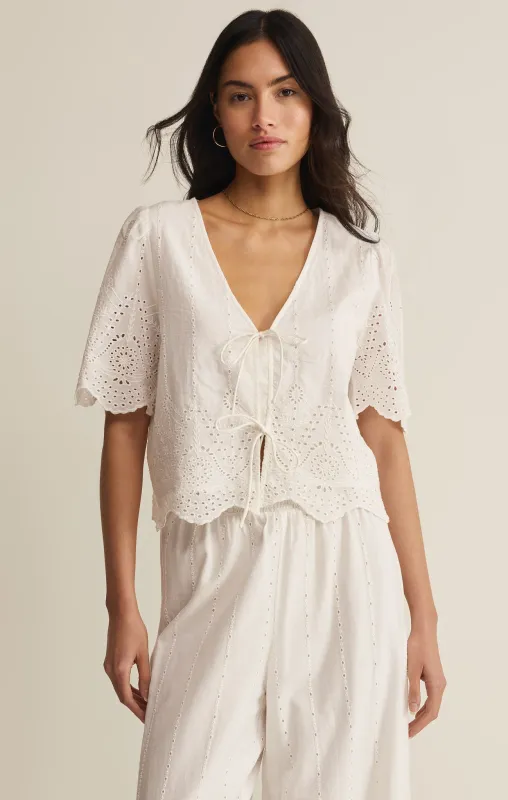 Oceanside Embroidered Top made by Z Supply
