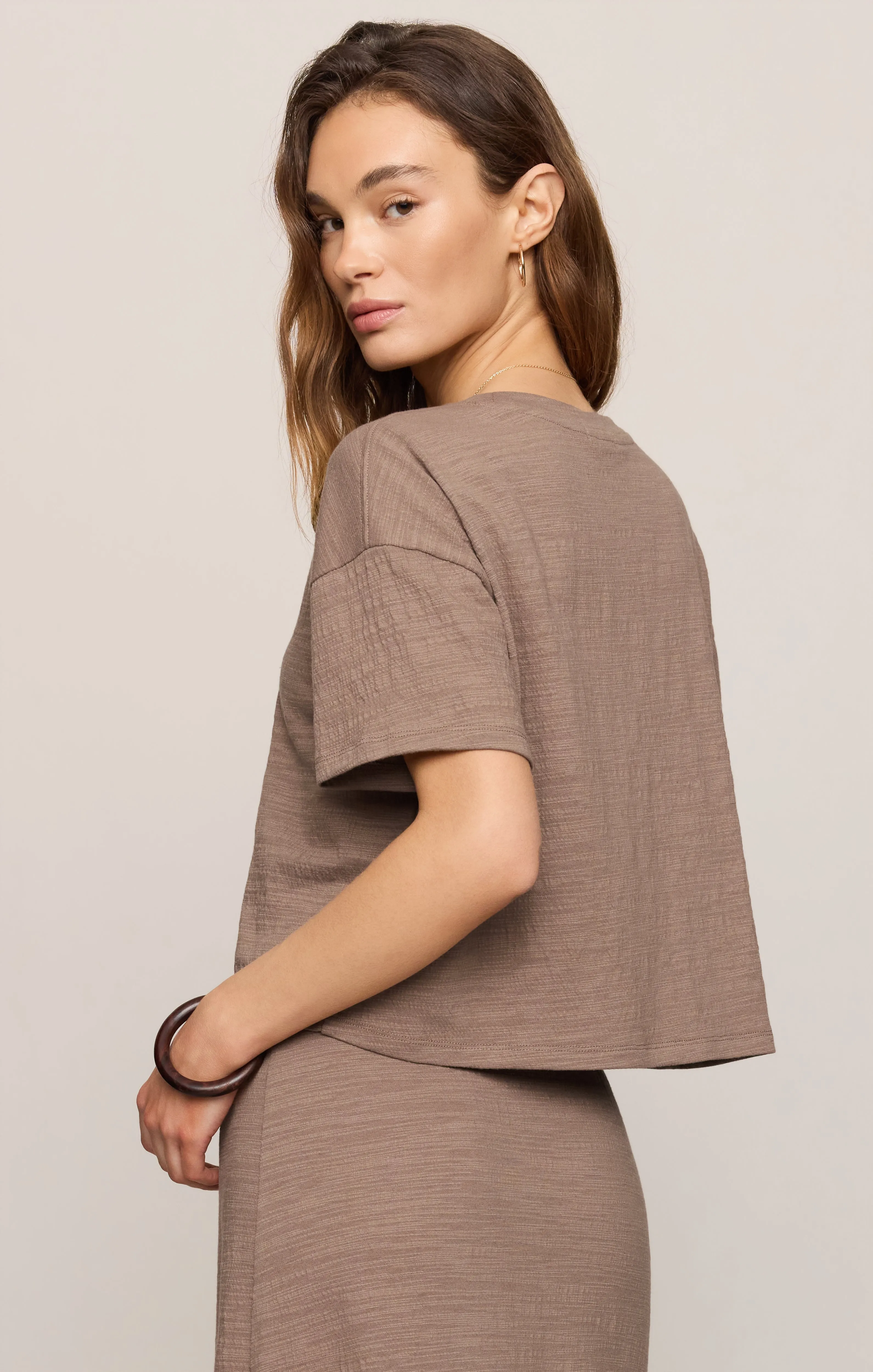 Sway Textured Cropped Tee sold by Z Supply product image thumbnail 2