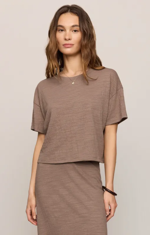 Sway Textured Cropped Tee made by Z Supply