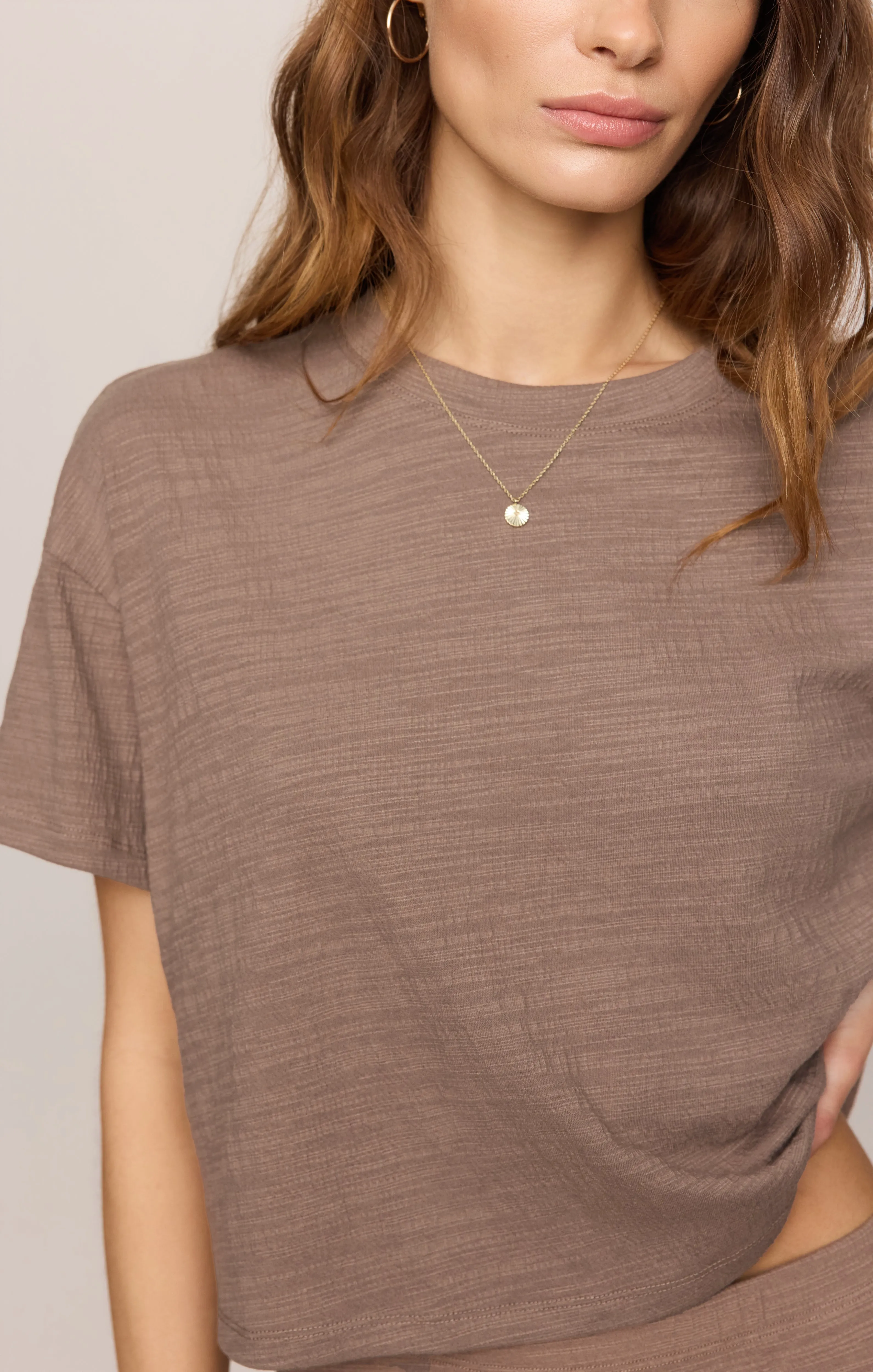 Sway Textured Cropped Tee sold by Z Supply product image thumbnail 4