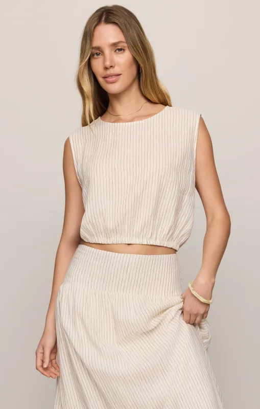 Merit Stripe Cropped Top made by Z Supply
