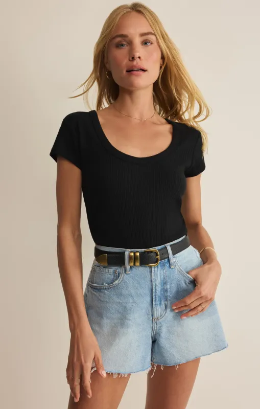 Leisurely Scoop Neck Tee made by Z Supply
