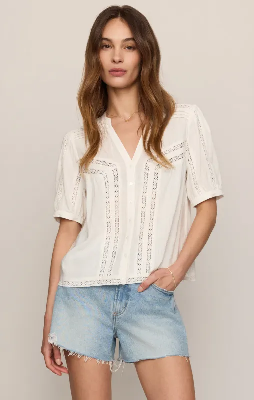 Camille Lace Inset Top made by Z Supply