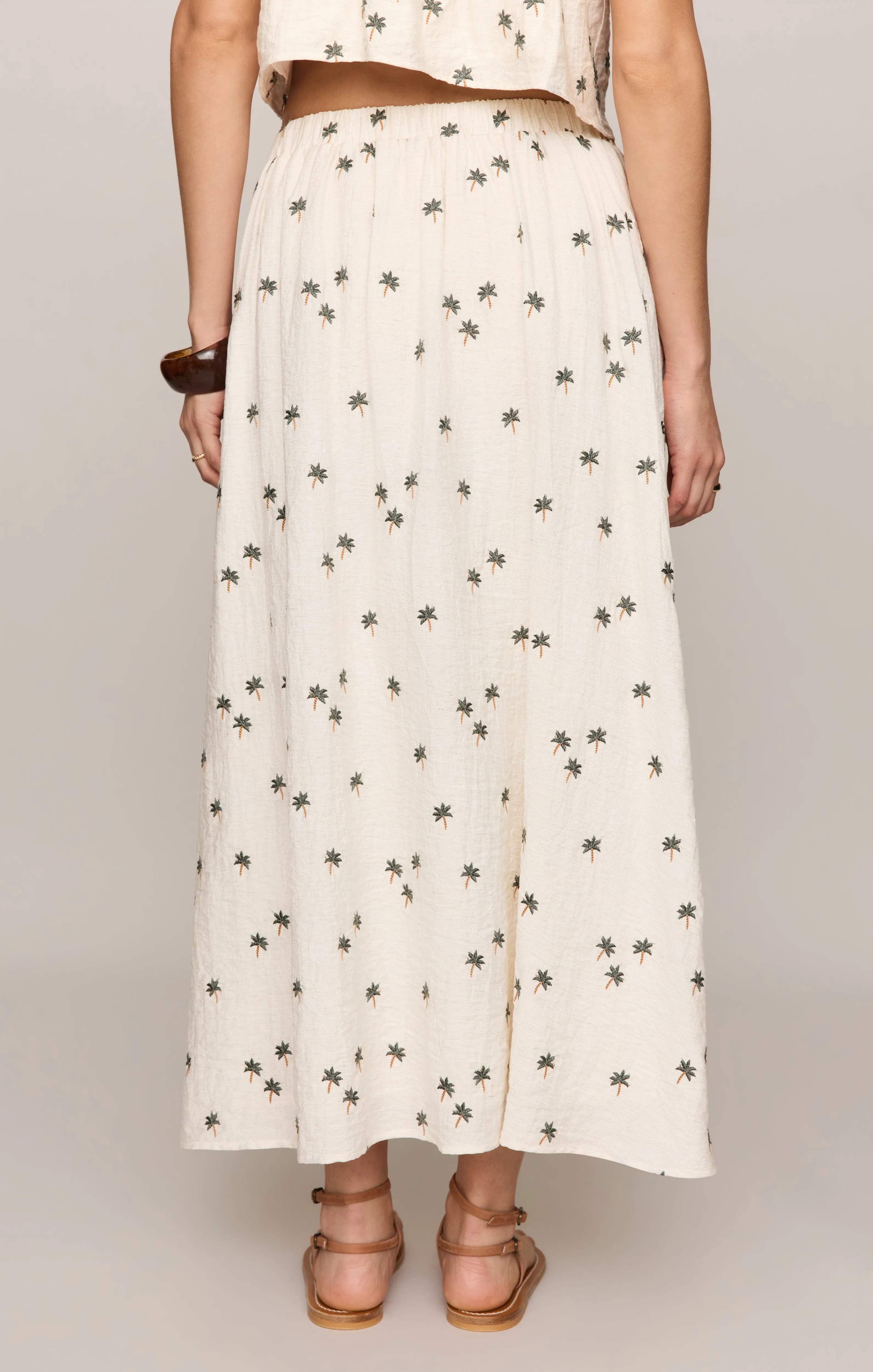 Palm Linen Midi Skirt sold by Z Supply product image thumbnail 2