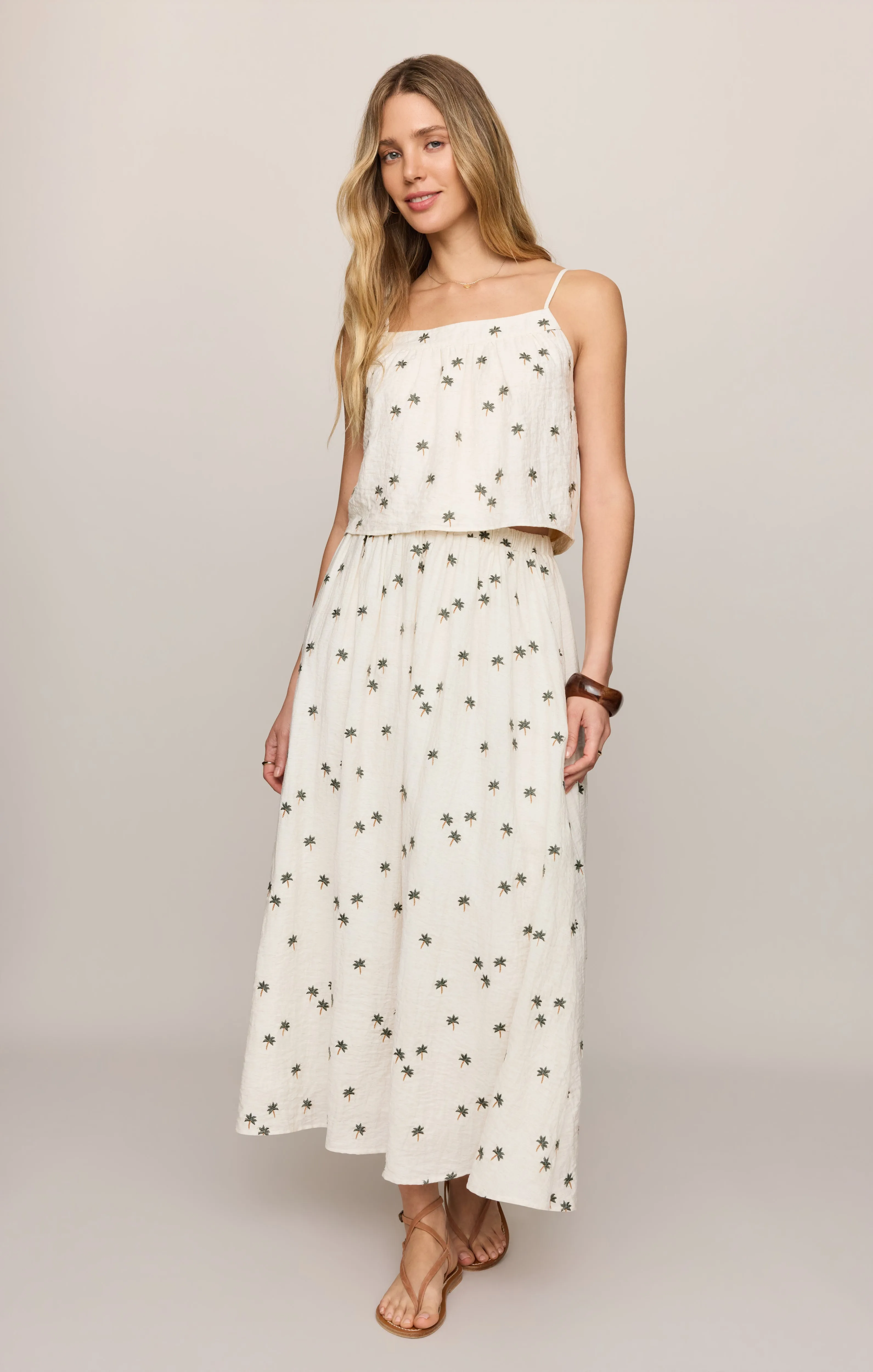 Palm Linen Midi Skirt sold by Z Supply product image thumbnail 4