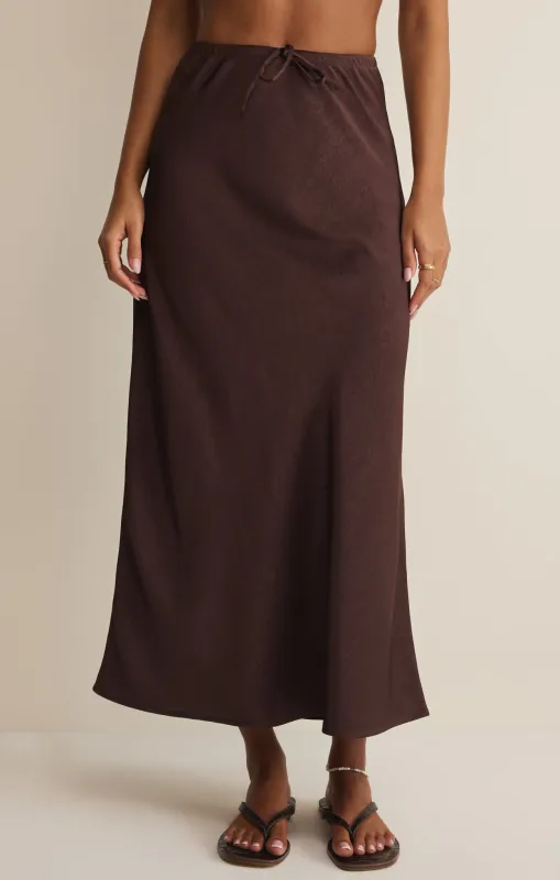 Viva Satin Midi Skirt made by Z Supply