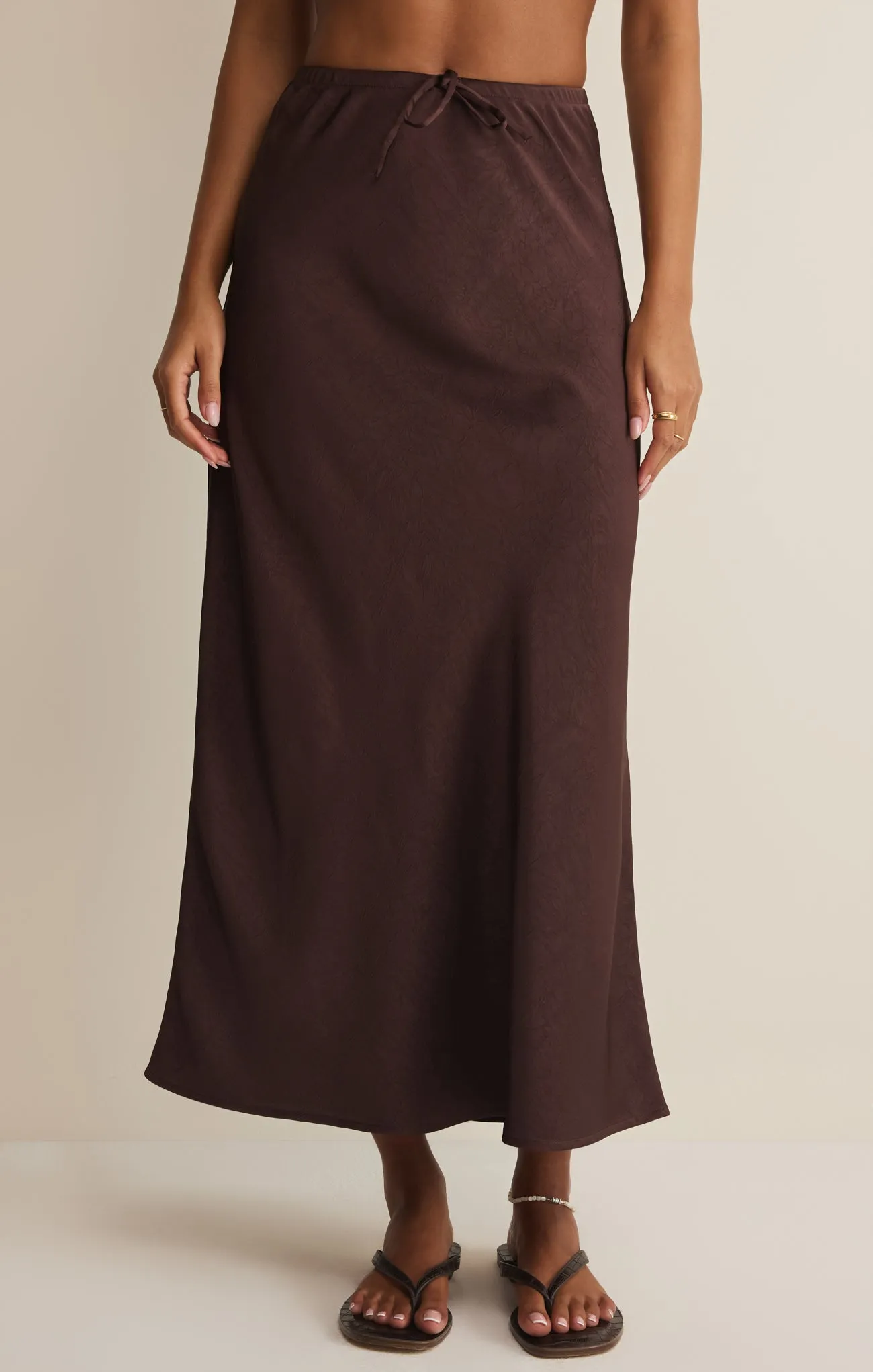 Viva Satin Midi Skirt sold by Z Supply