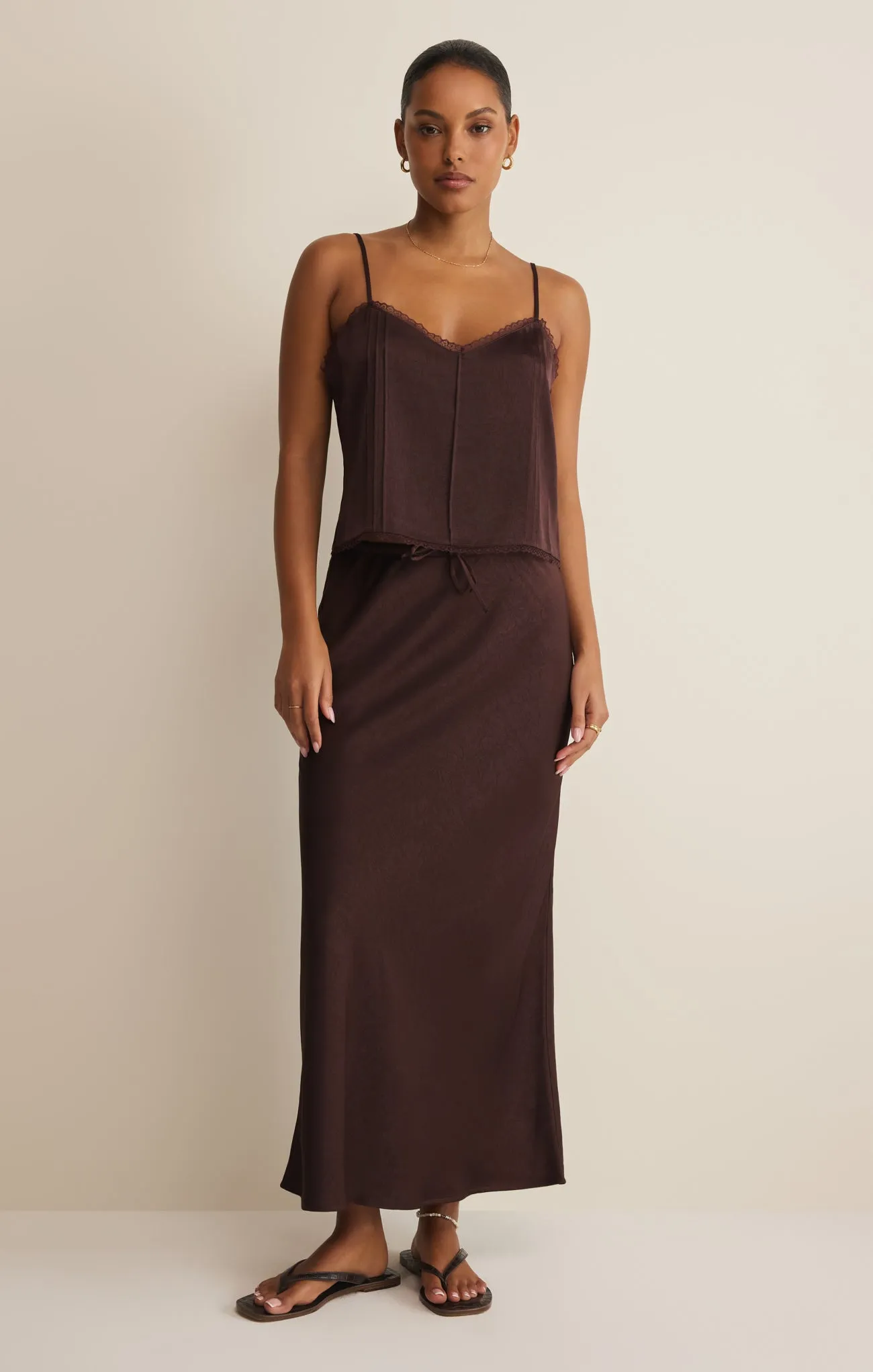 Viva Satin Midi Skirt sold by Z Supply product image thumbnail 4