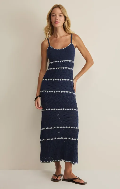 Catamaran Striped Midi Dress made by Z Supply