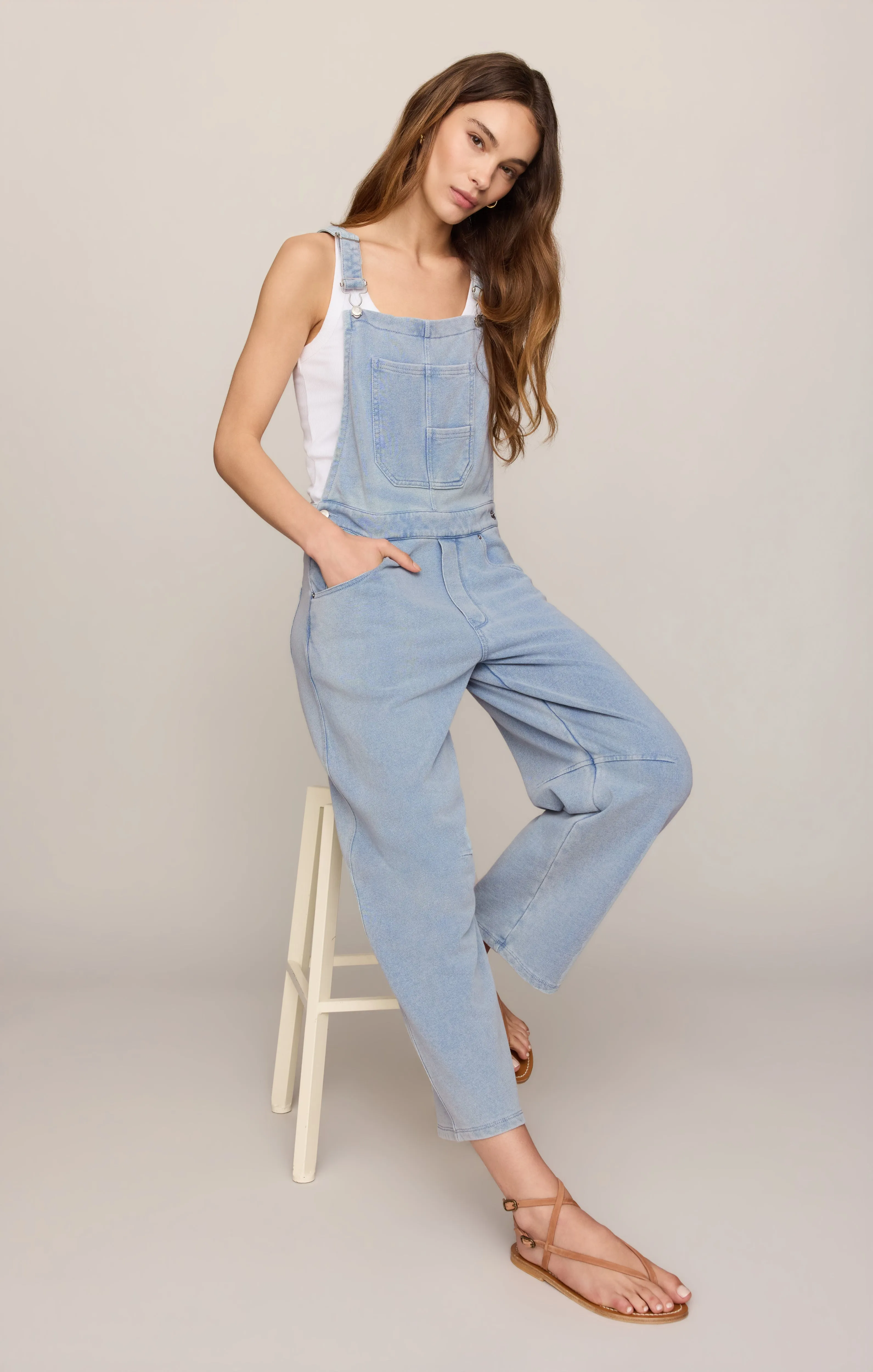 Pipeline Knit Denim Overalls sold by Z Supply product image thumbnail 3