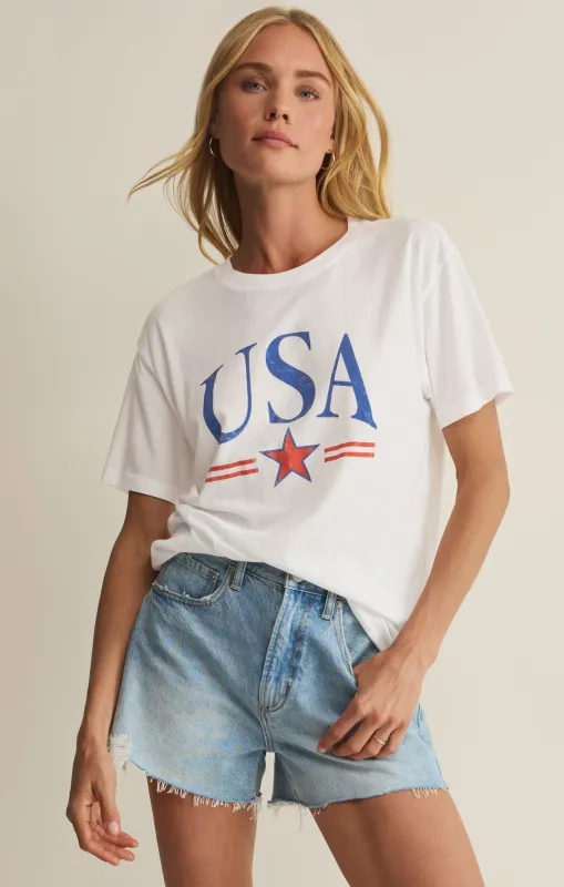 USA Star Boyfriend Tee made by Z Supply
