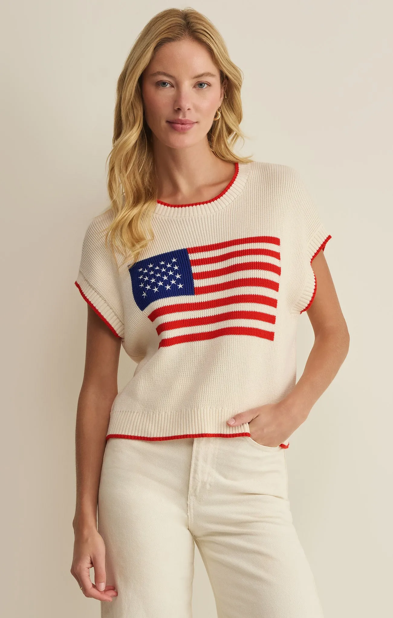 Sleeveless Patriot Sweater sold by Z Supply product image thumbnail 2