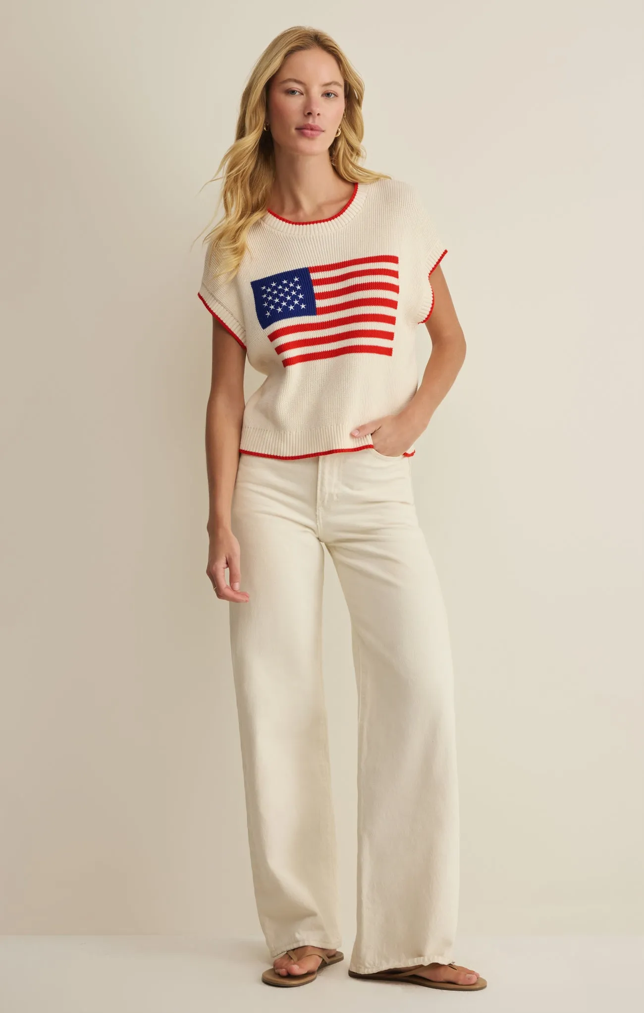 Sleeveless Patriot Sweater sold by Z Supply product image thumbnail 4